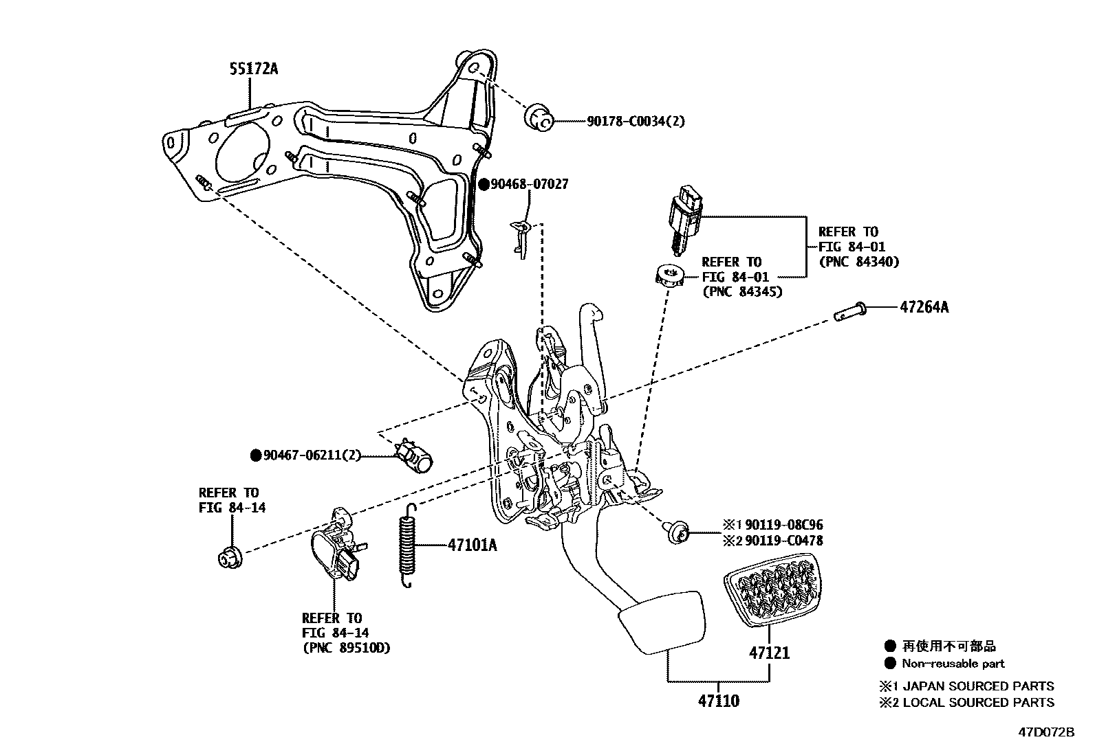 4701 — BRAKE PEDAL & BRACKET