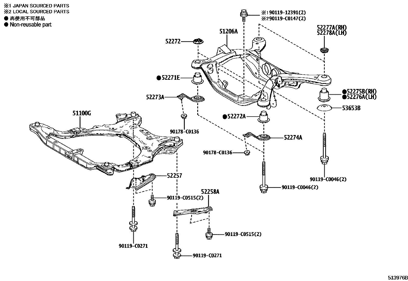 5102 — SUSPENSION CROSSMEMBER & UNDER COVER