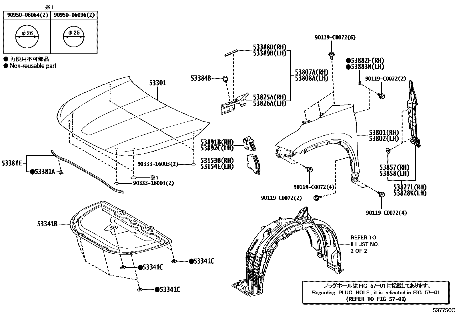5302 — HOOD & FRONT FENDER