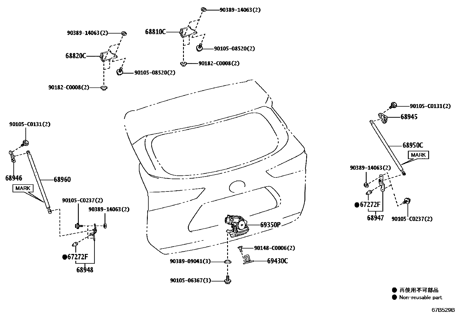 6709 — BACK DOOR LOCK & HANDLE