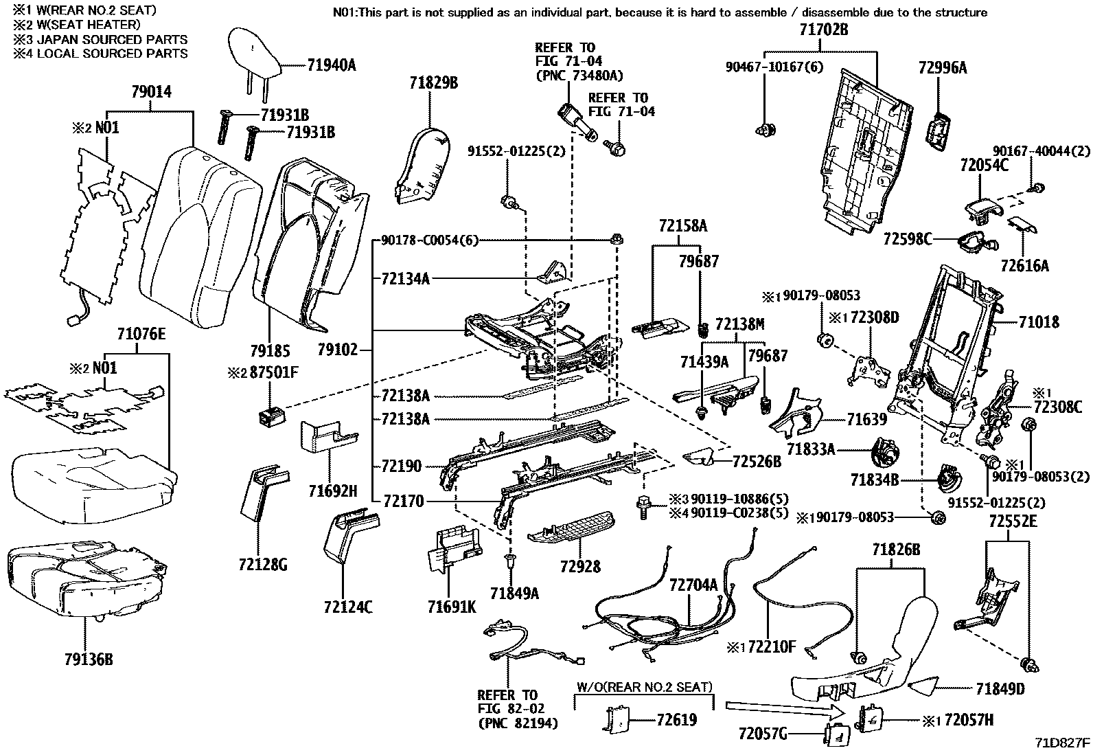 7102 — REAR SEAT & SEAT TRACK
