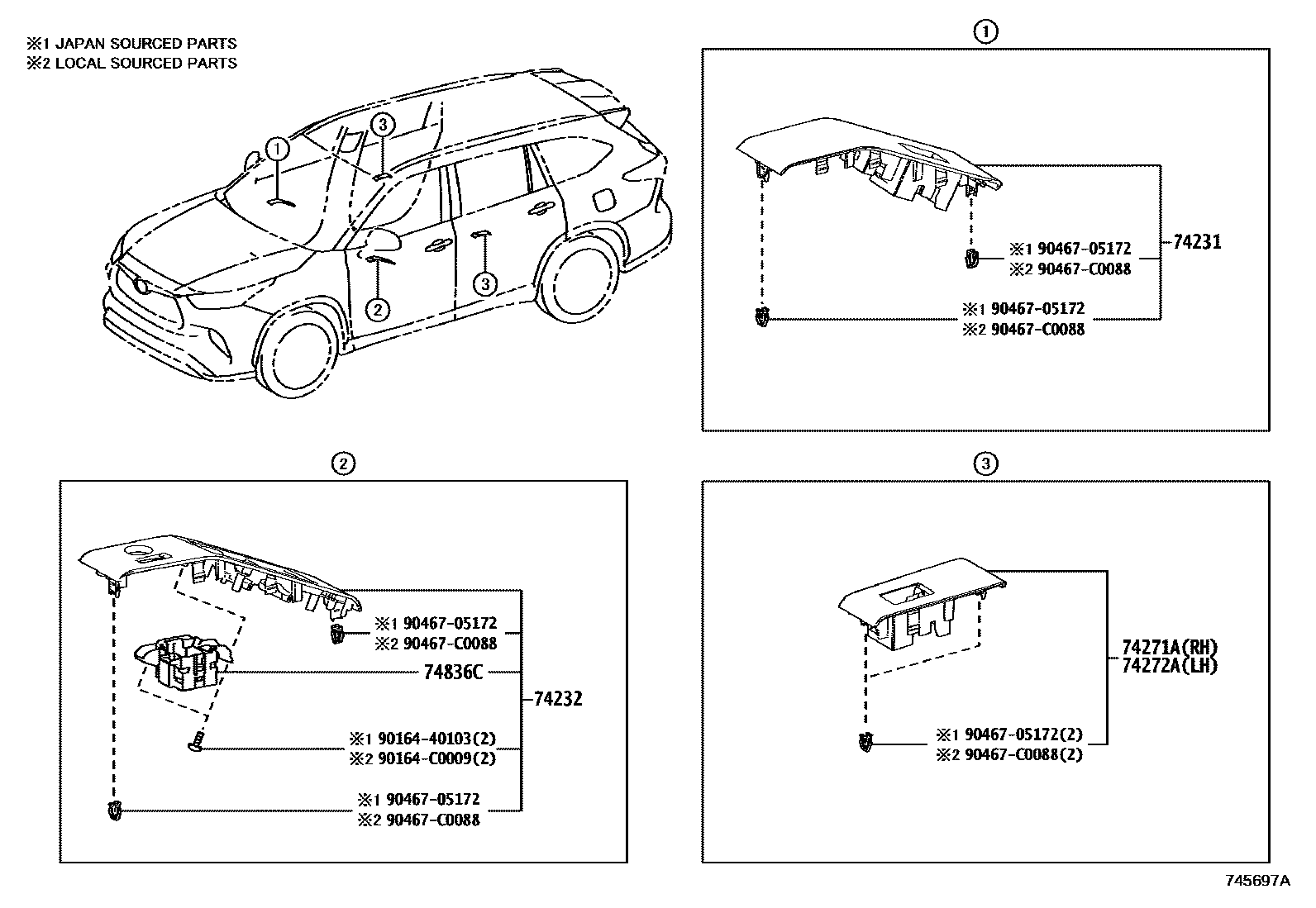 7401 — ARMREST & VISOR