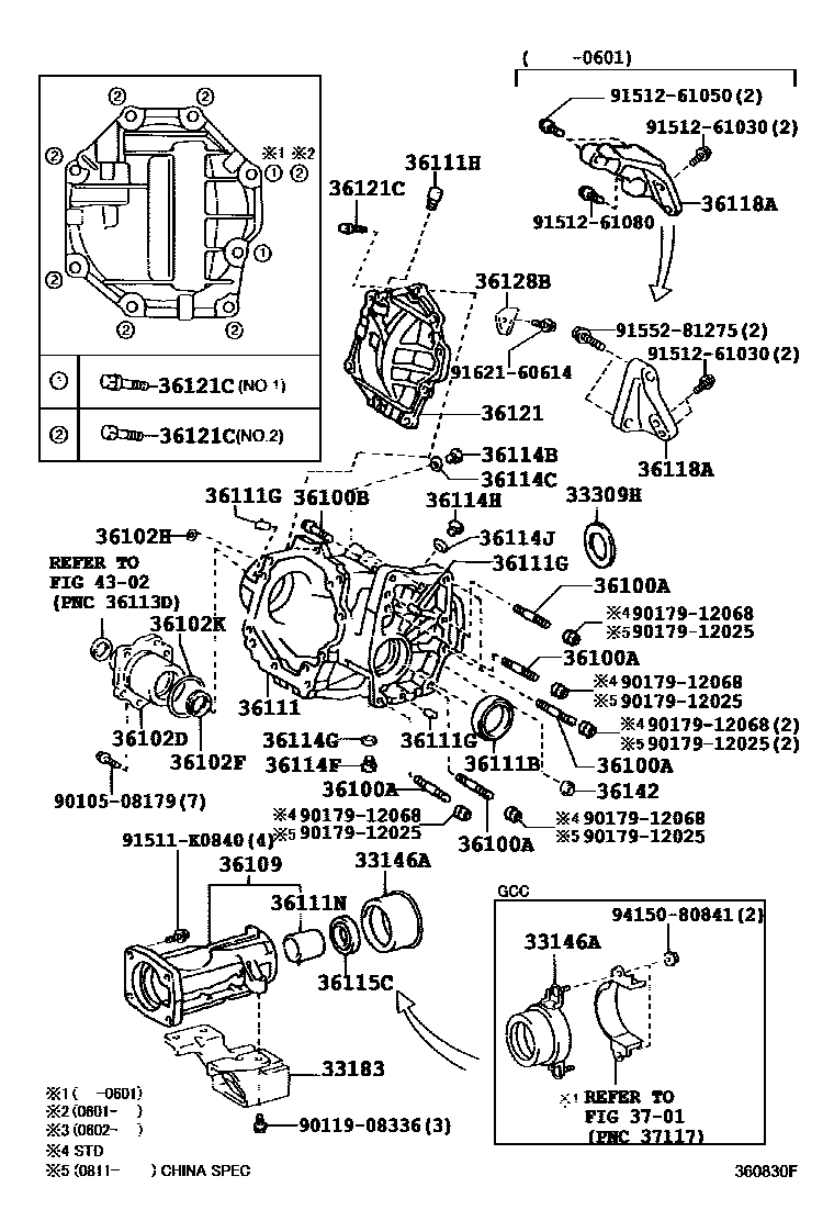 3609 — TRANSFER CASE & EXTENSION HOUSING