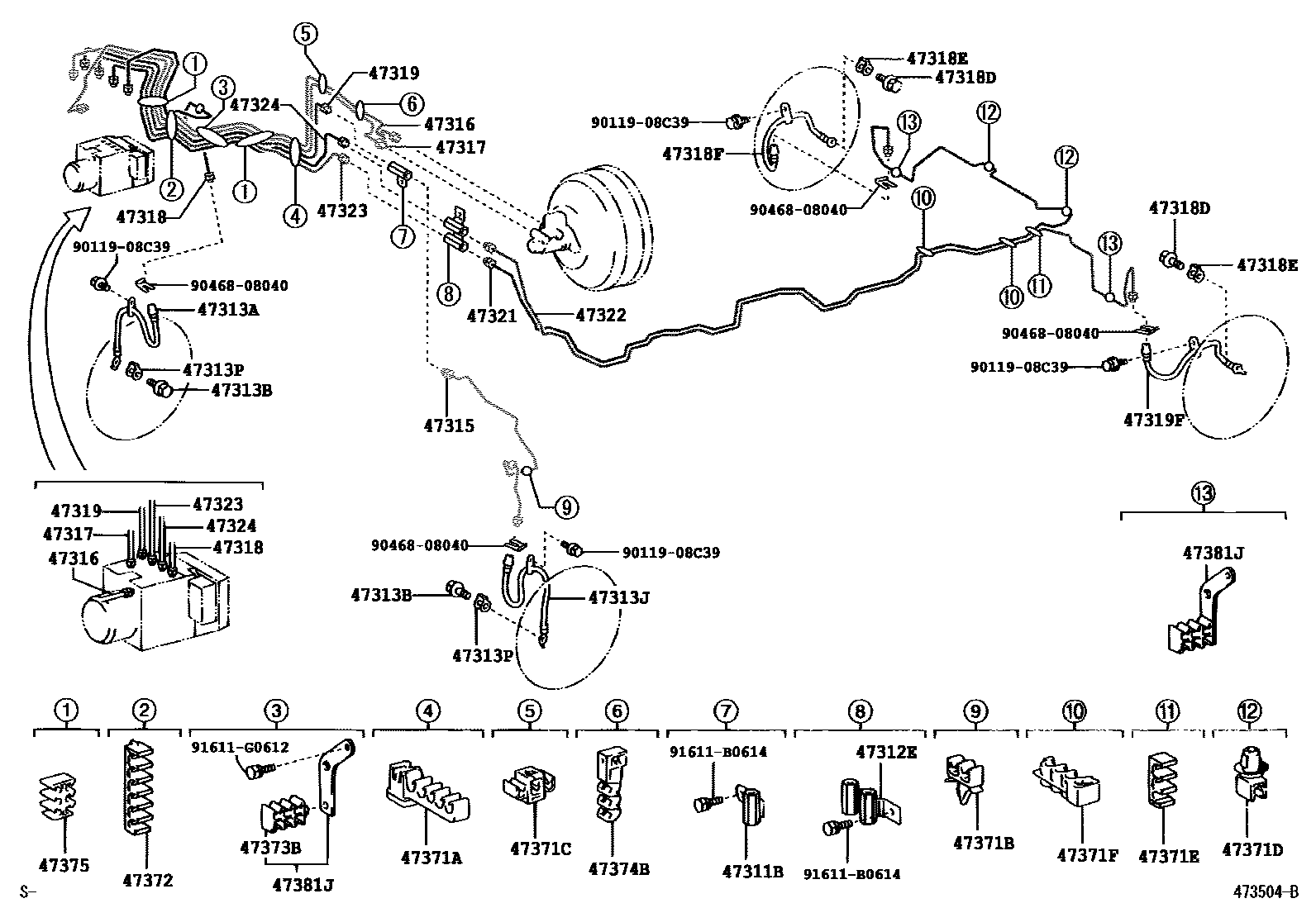 4708 — BRAKE TUBE & CLAMP