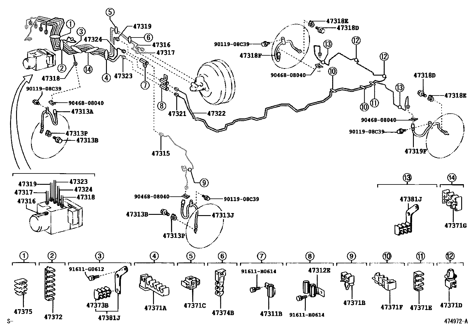 4708 — BRAKE TUBE & CLAMP