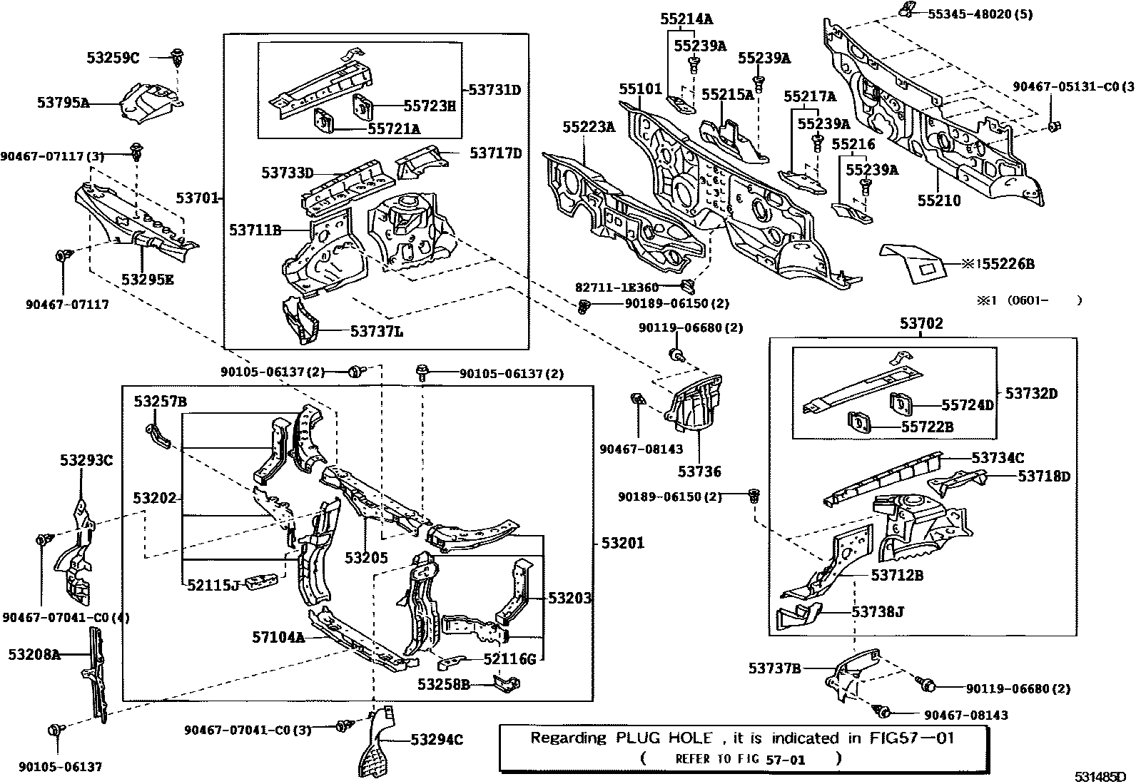 5304 — FRONT FENDER APRON & DASH PANEL