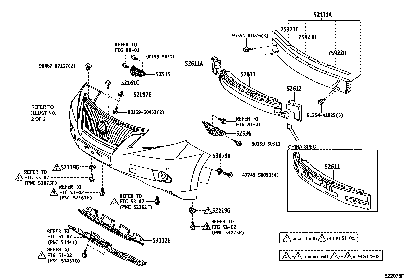 5201 — FRONT BUMPER & BUMPER STAY