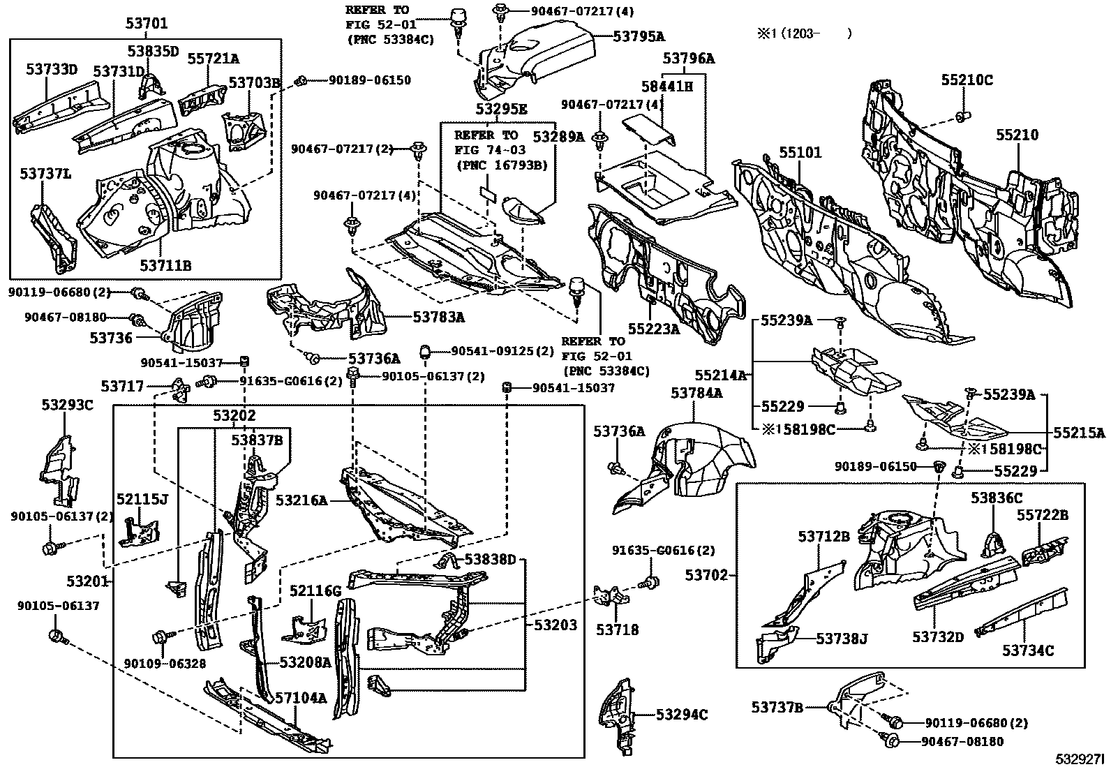 5304 — FRONT FENDER APRON & DASH PANEL