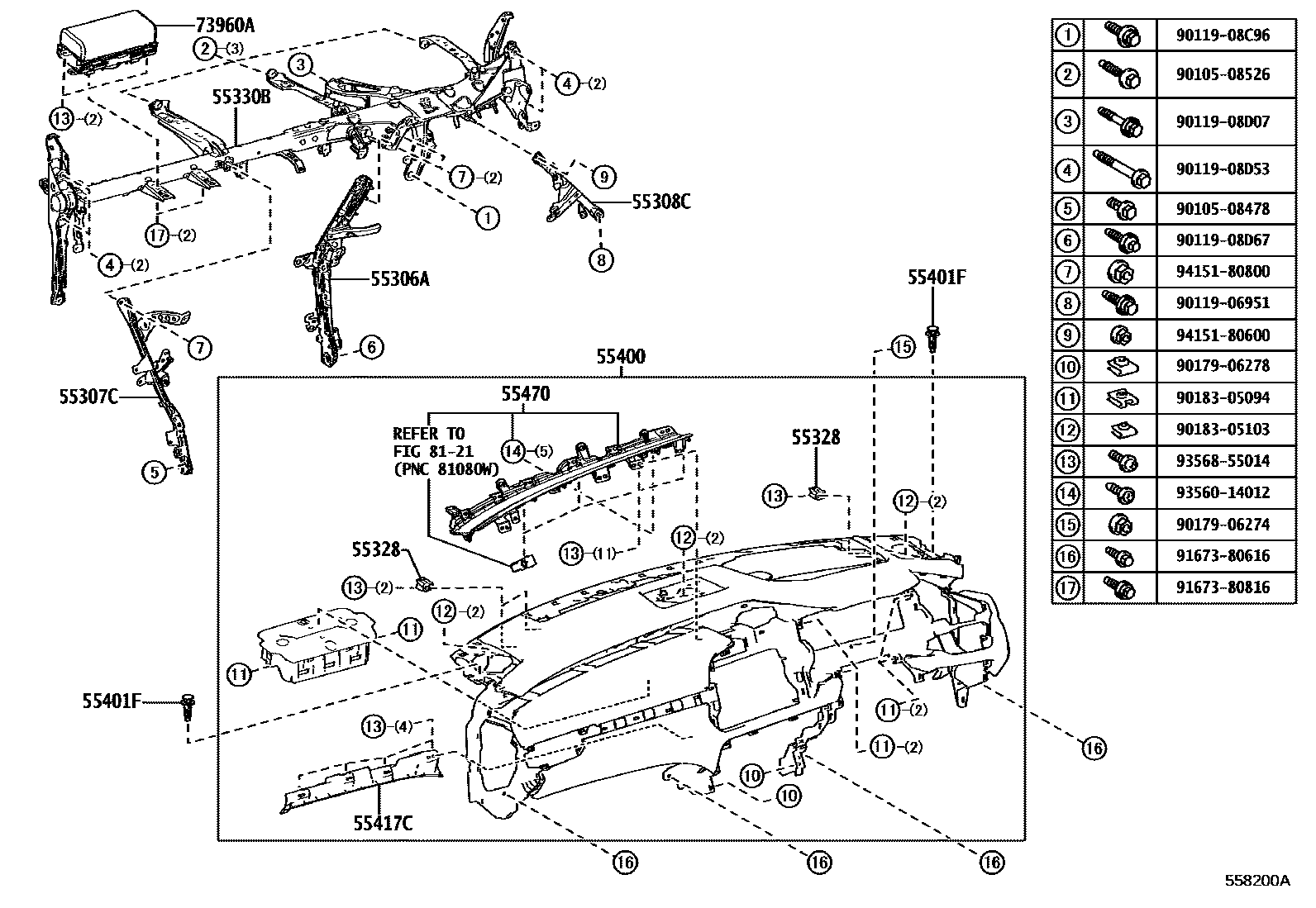 5501 — INSTRUMENT PANEL & GLOVE COMPARTMENT