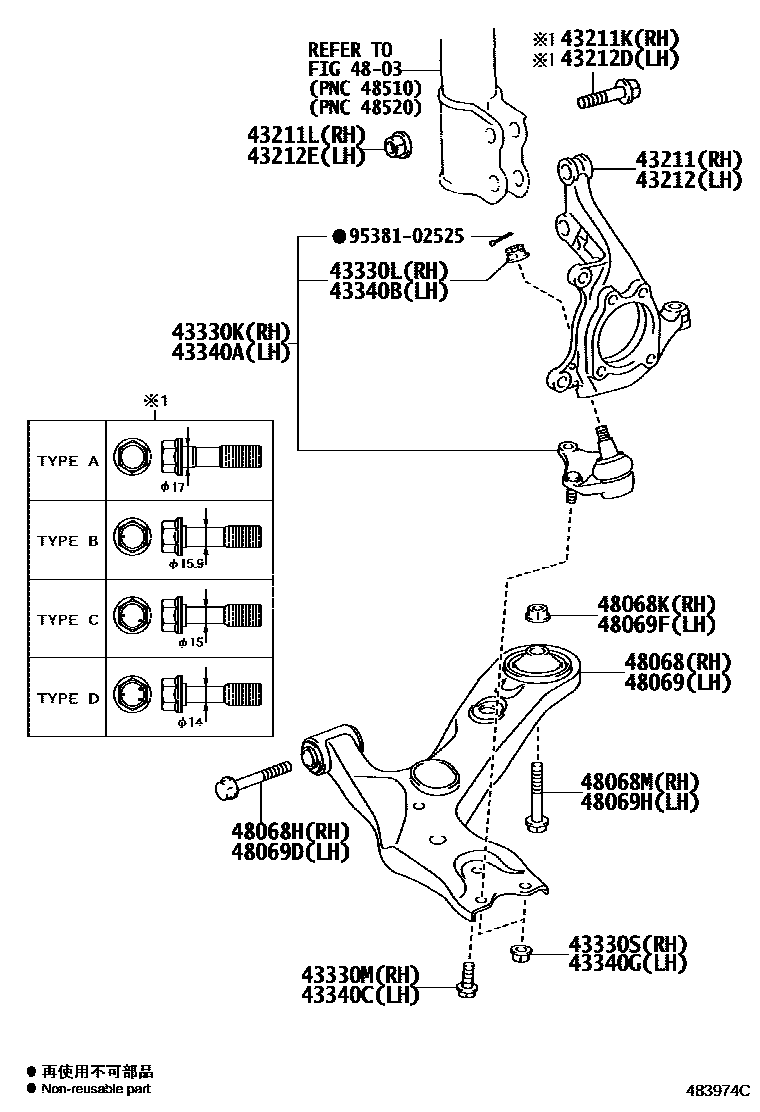 4802 — FRONT AXLE ARM & STEERING KNUCKLE