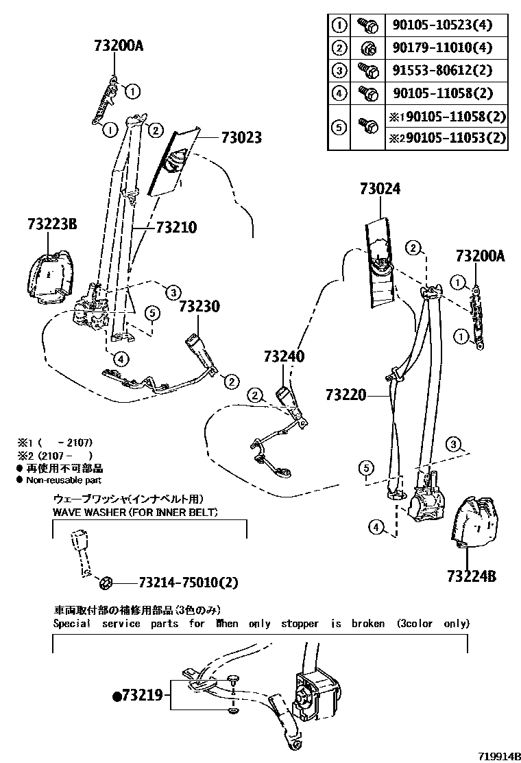 7104 — SEAT BELT & CHILD RESTRAINT SEAT