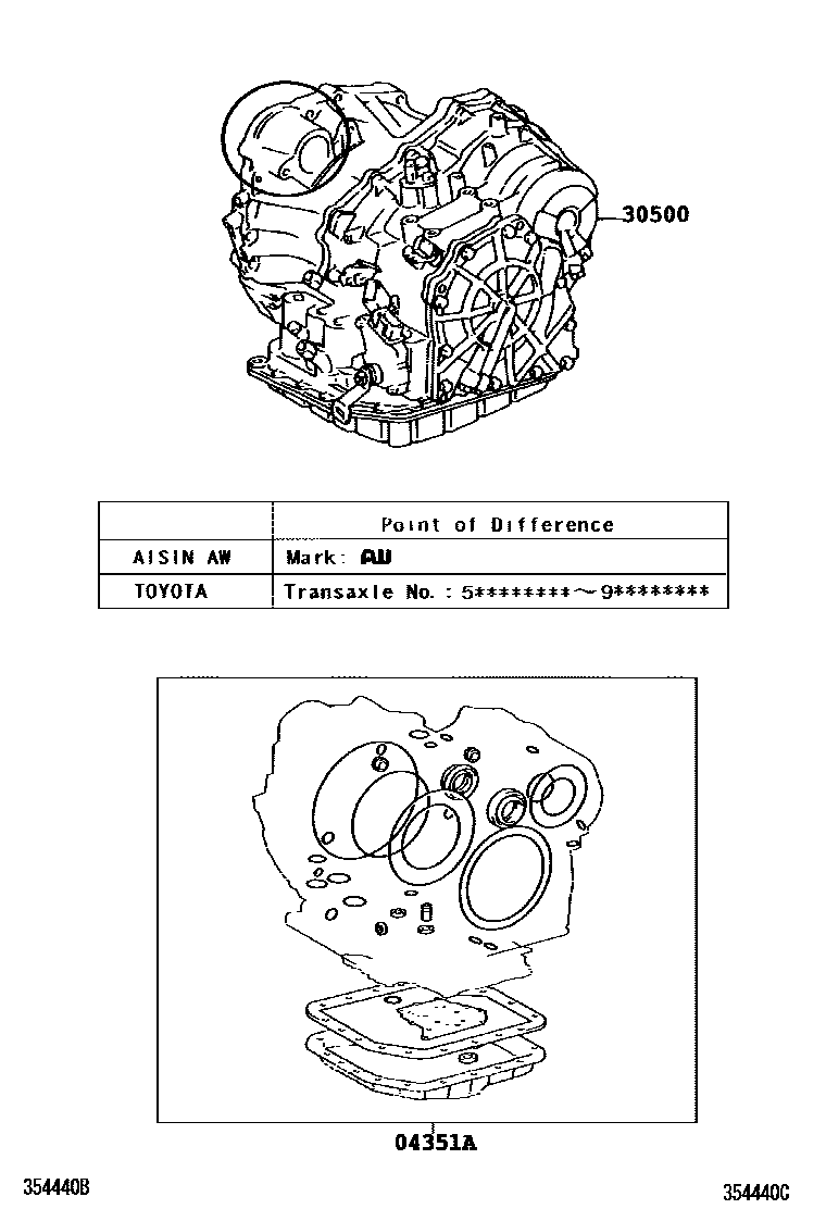 3501 — TRANSAXLE OR TRANSMISSION ASSY & GASKET KIT (ATM)