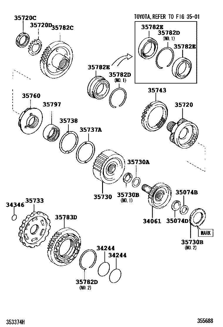 3510 — PLANETARY GEAR, REVERSE PISTON & COUNTER GEAR(ATM)
