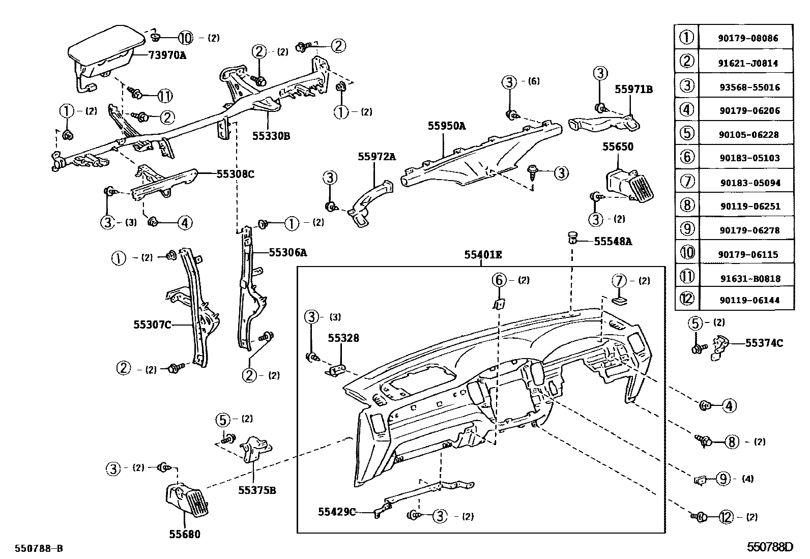 5501 — INSTRUMENT PANEL & GLOVE COMPARTMENT