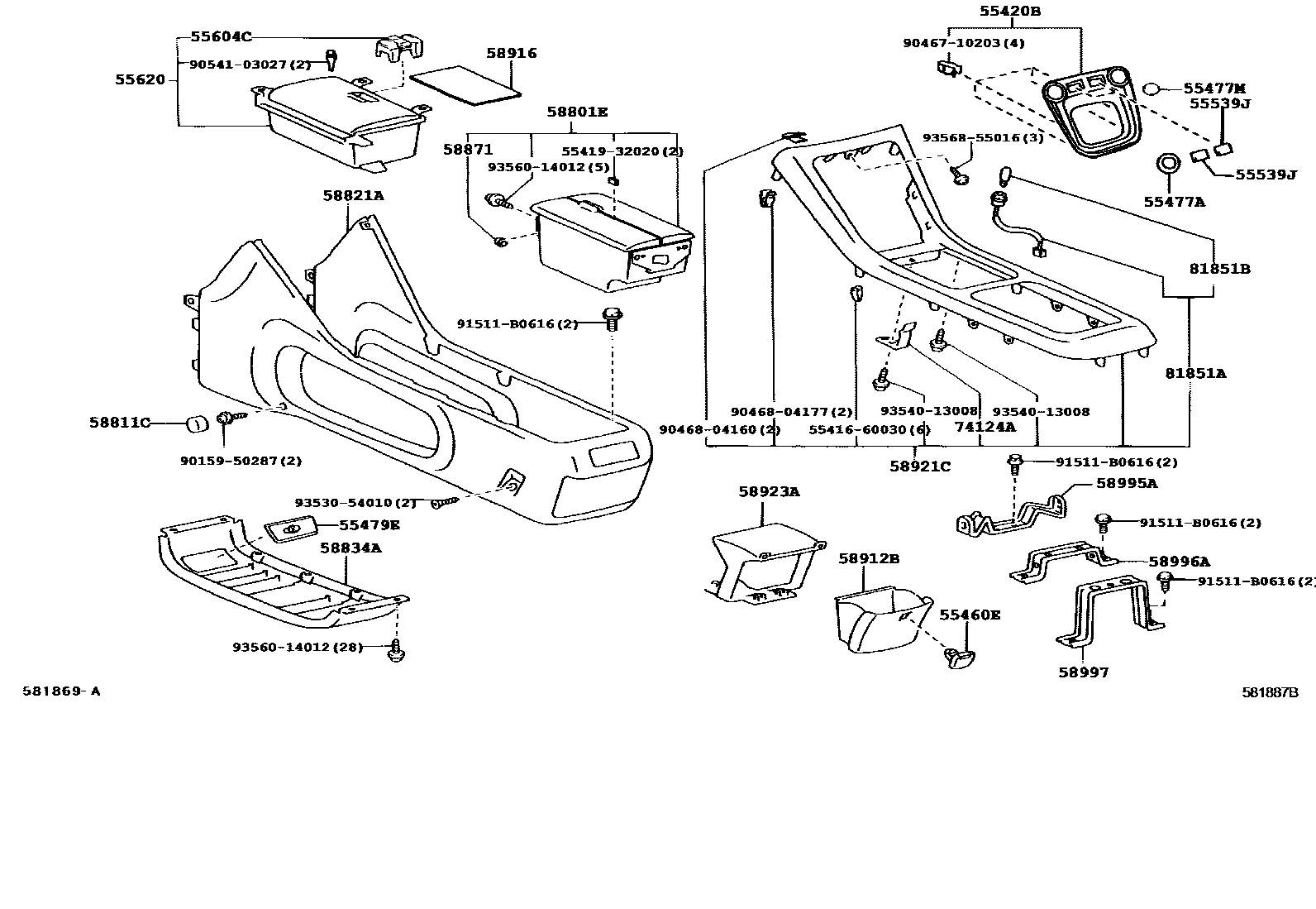 5806 — CONSOLE BOX & BRACKET