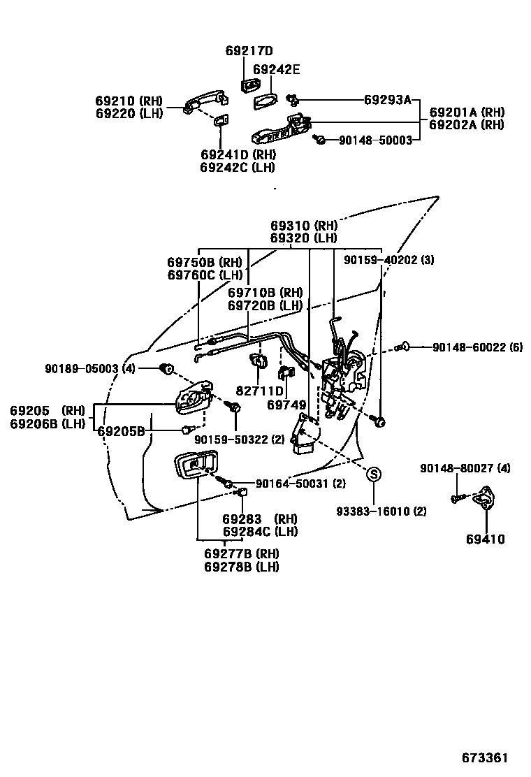 6703 — FRONT DOOR LOCK & HANDLE