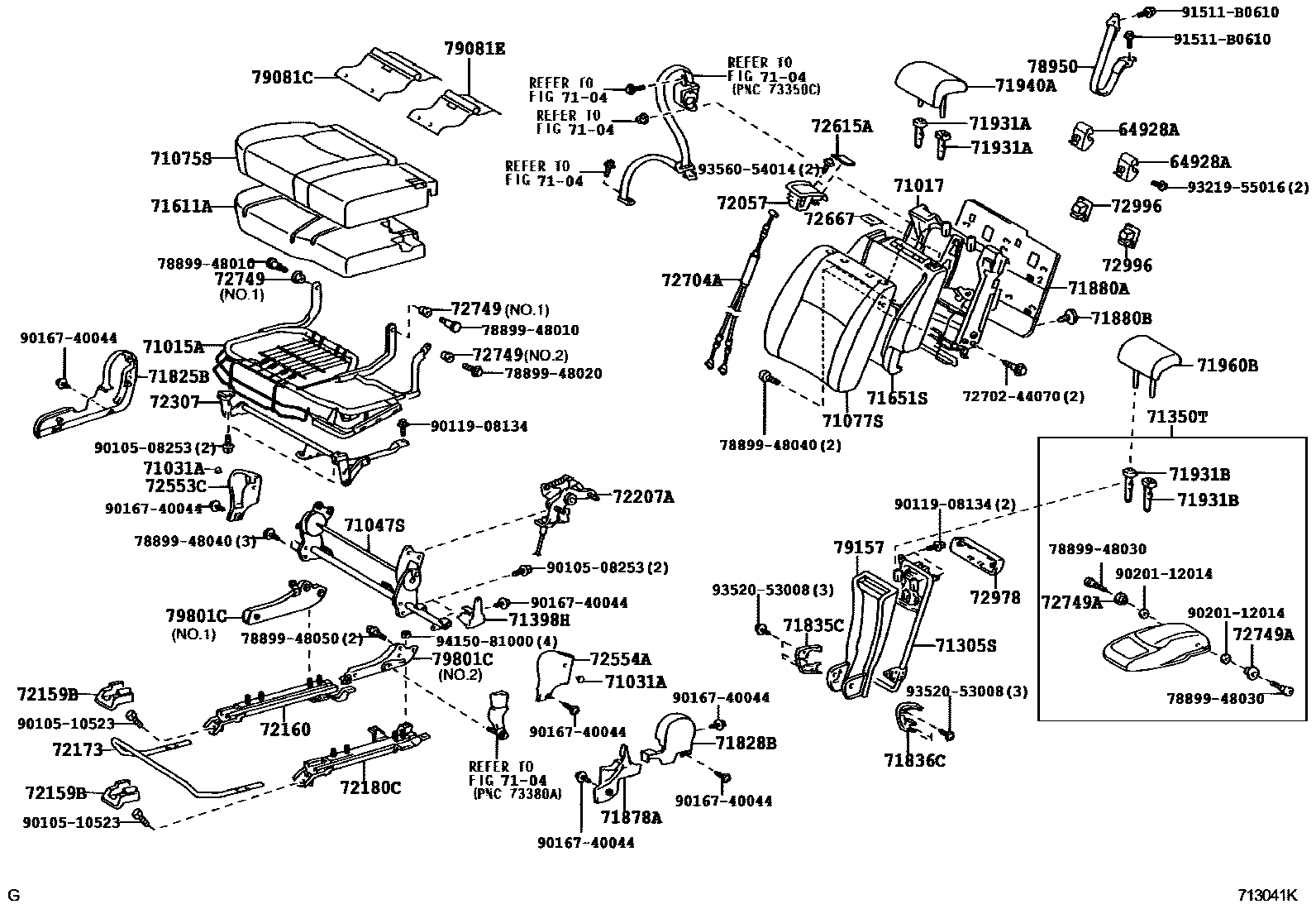 7102 — REAR SEAT & SEAT TRACK