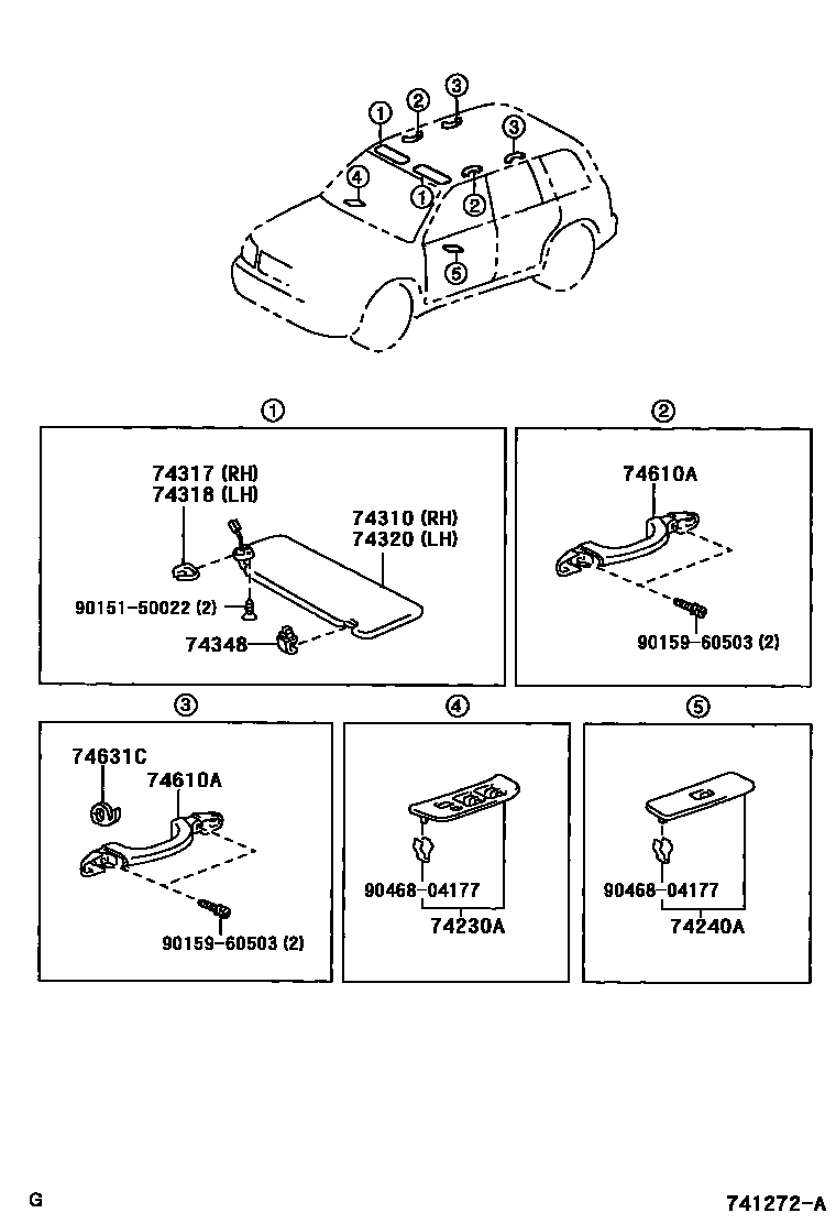 7401 — ARMREST & VISOR