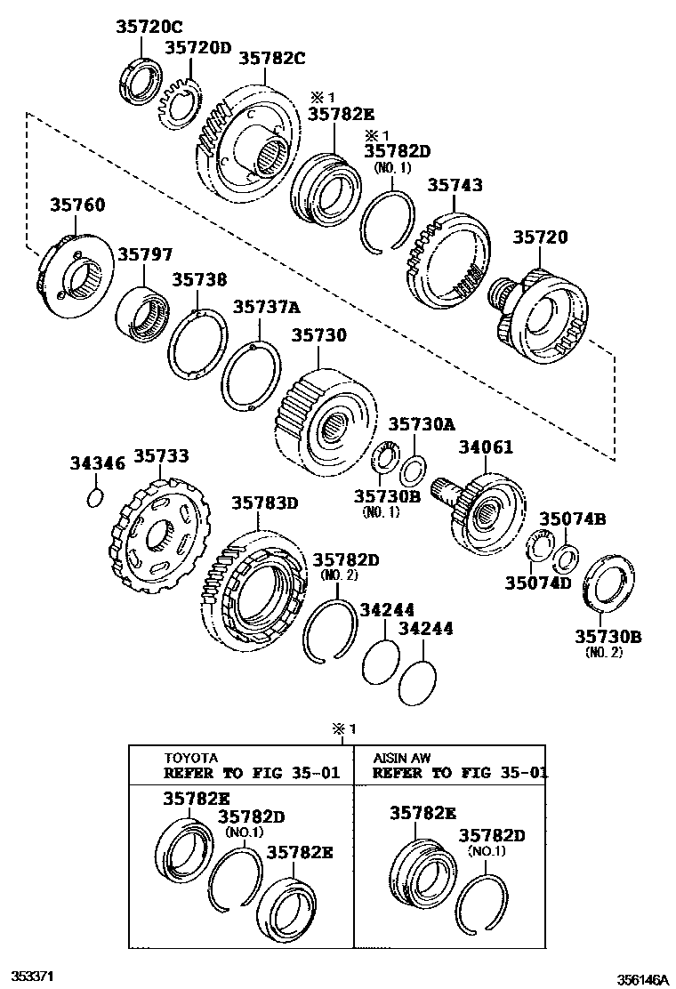 3510 — PLANETARY GEAR, REVERSE PISTON & COUNTER GEAR(ATM)