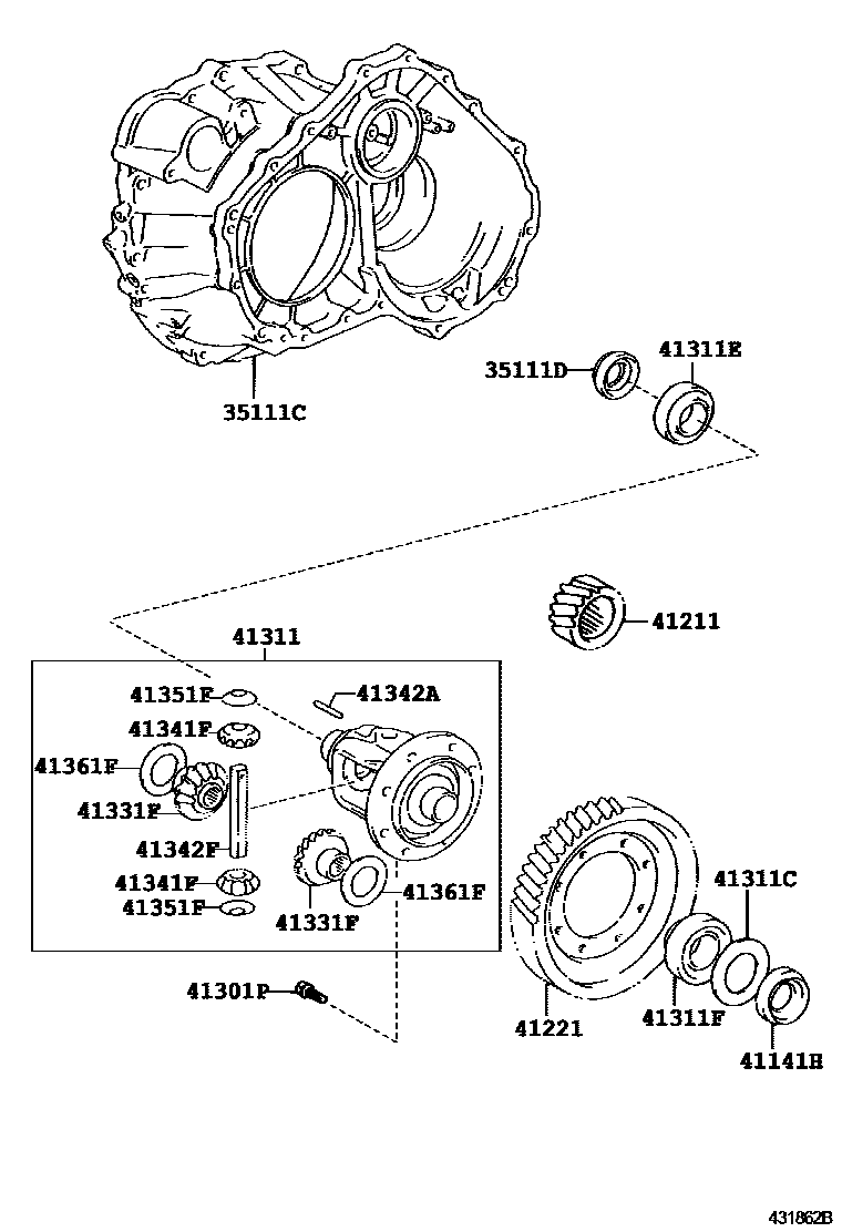 4301 — FRONT AXLE HOUSING & DIFFERENTIAL