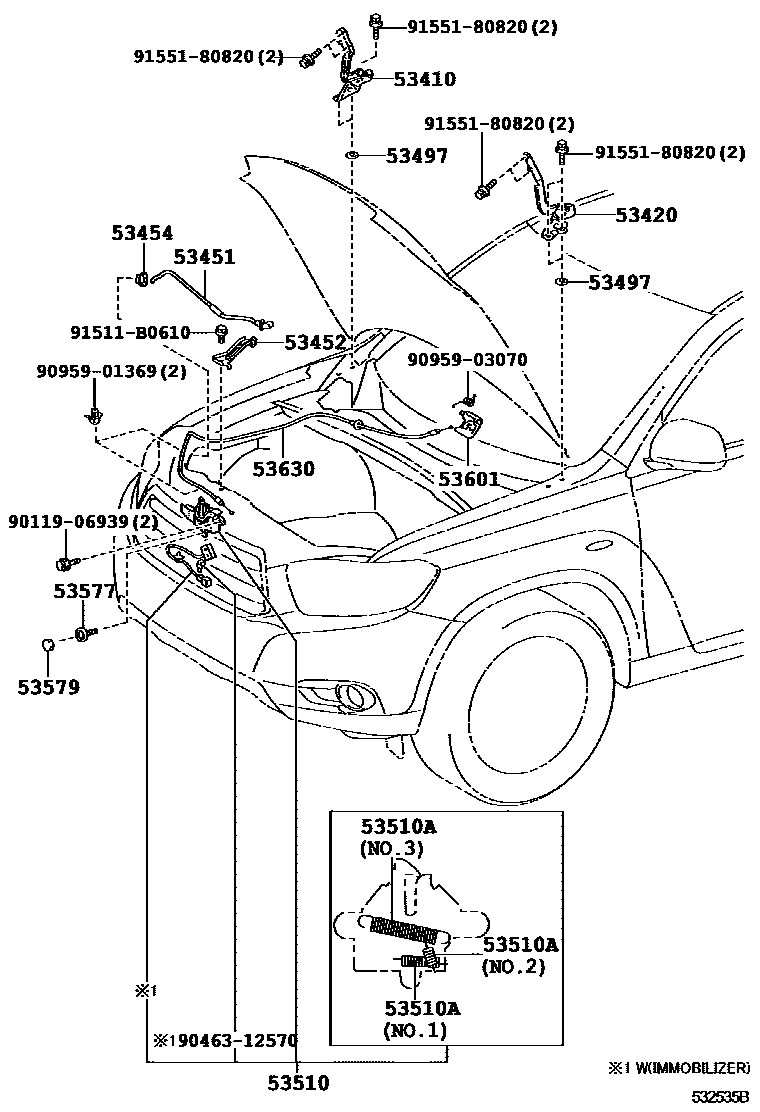 5303 — HOOD LOCK & HINGE