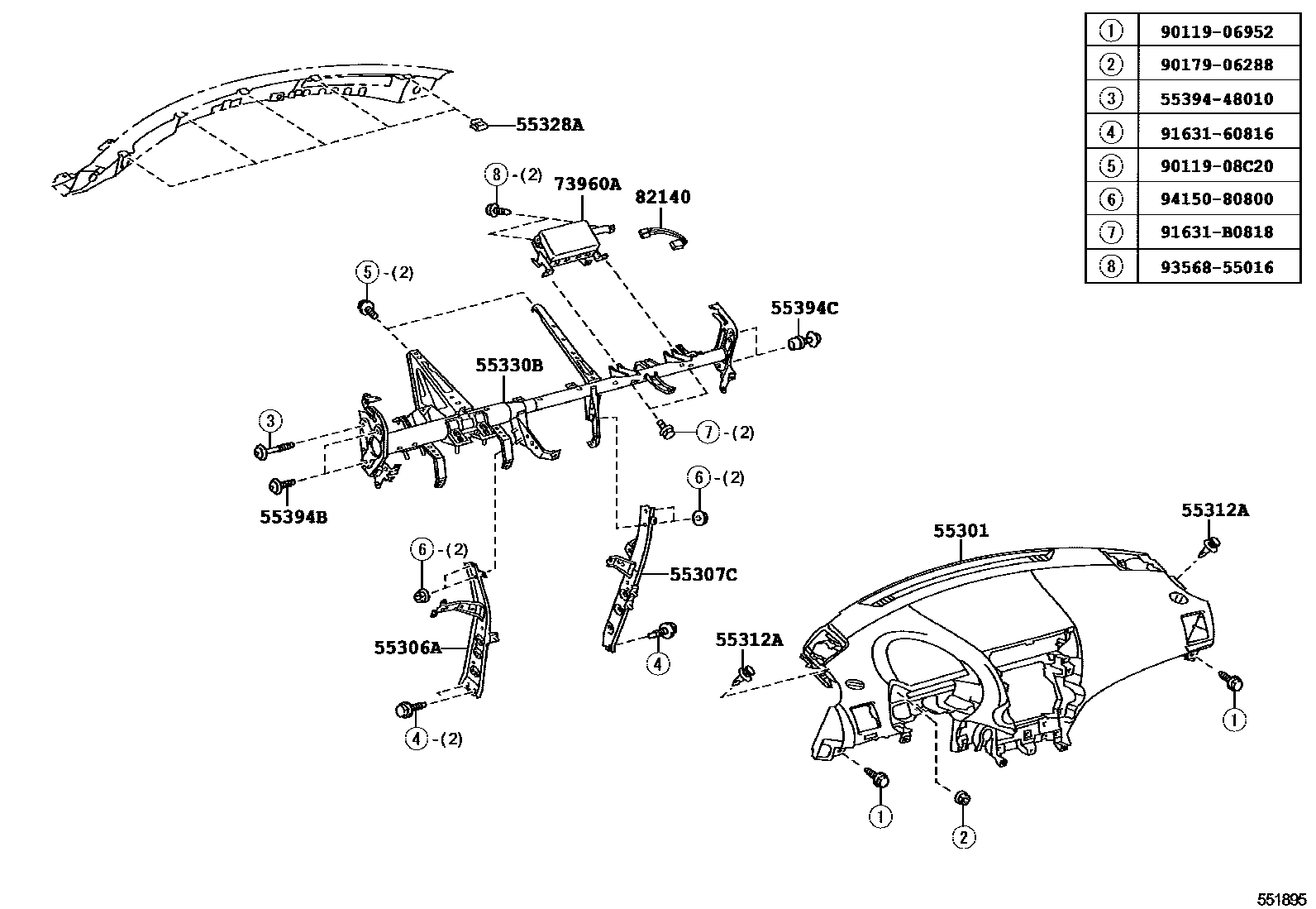 5501 — INSTRUMENT PANEL & GLOVE COMPARTMENT