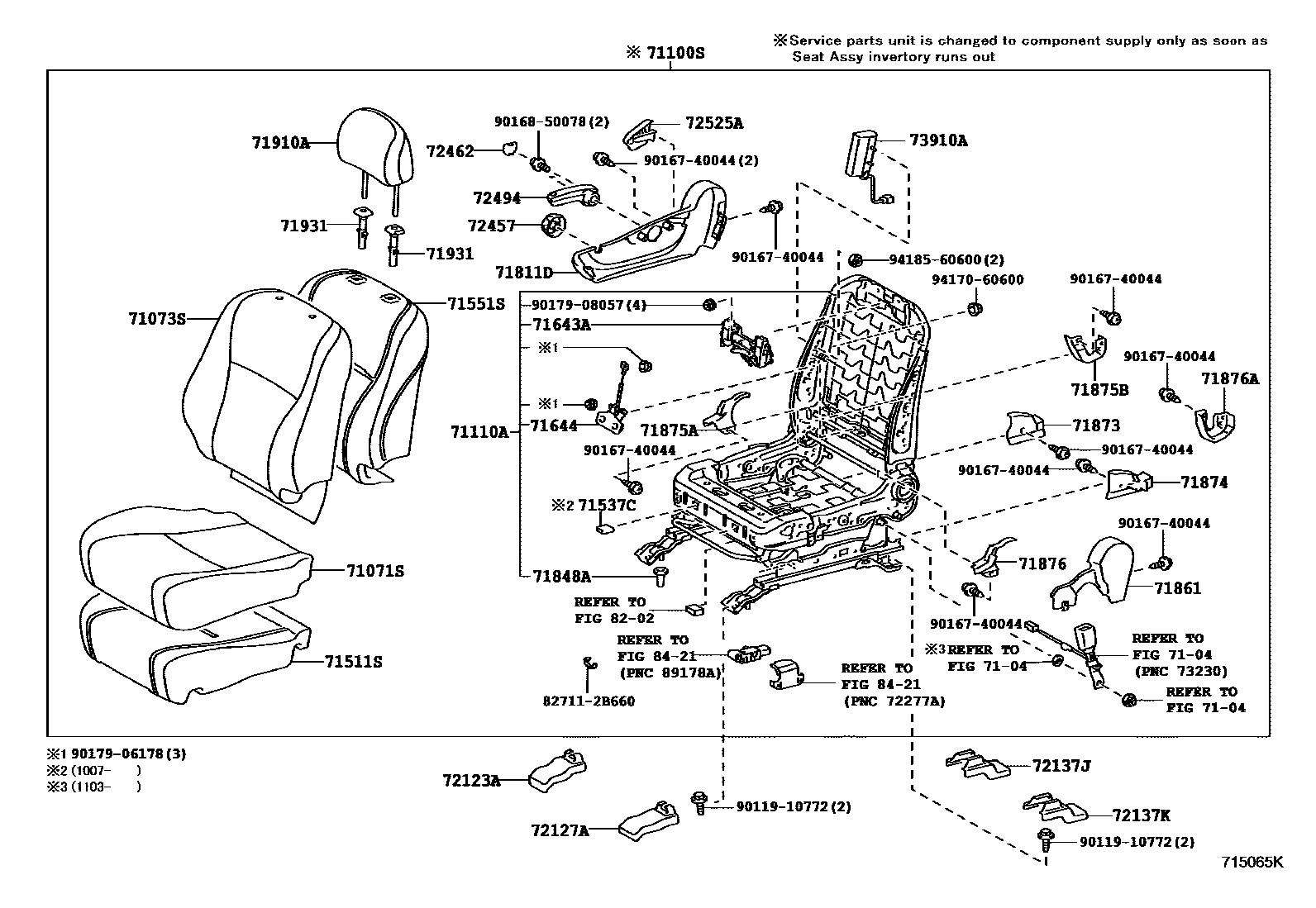 7101 — FRONT SEAT & SEAT TRACK