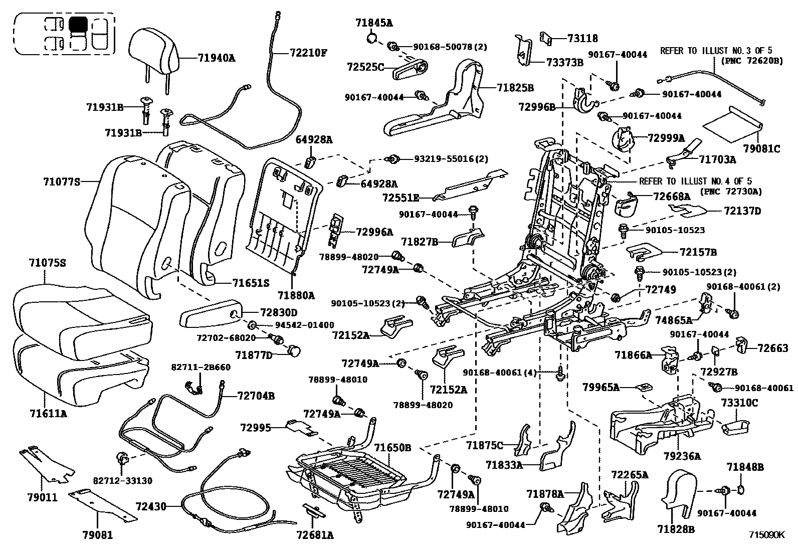 7102 — REAR SEAT & SEAT TRACK