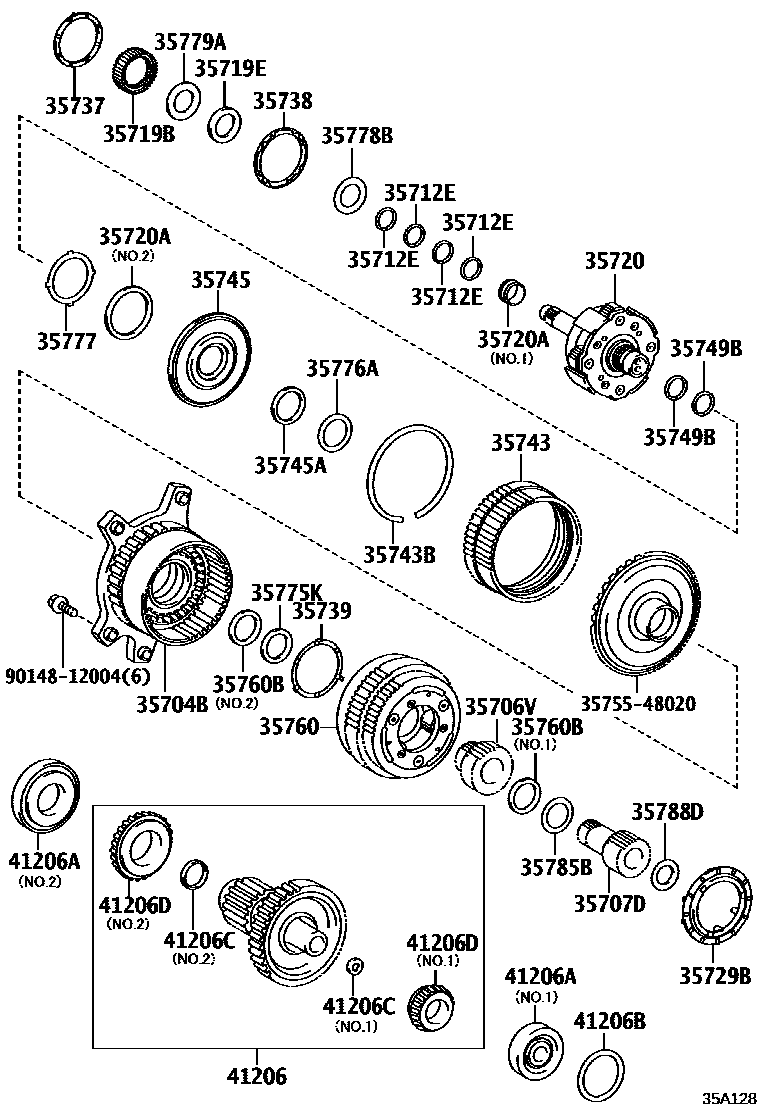 3510 — PLANETARY GEAR, REVERSE PISTON & COUNTER GEAR(ATM)