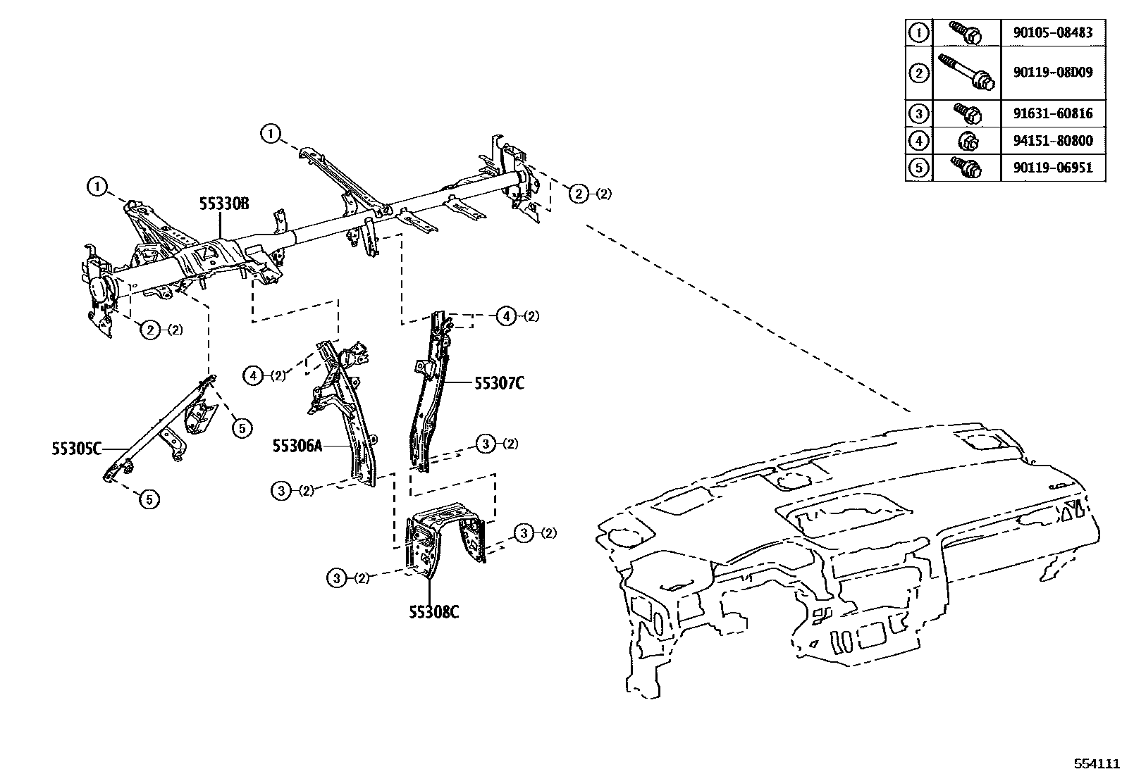 5501 — INSTRUMENT PANEL & GLOVE COMPARTMENT
