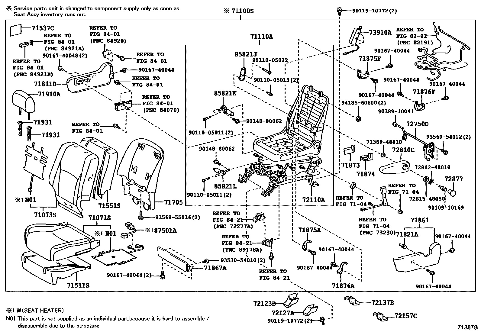 7101 — FRONT SEAT & SEAT TRACK