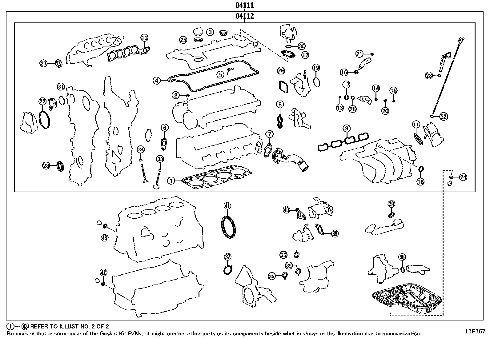1103 — ENGINE OVERHAUL GASKET KIT