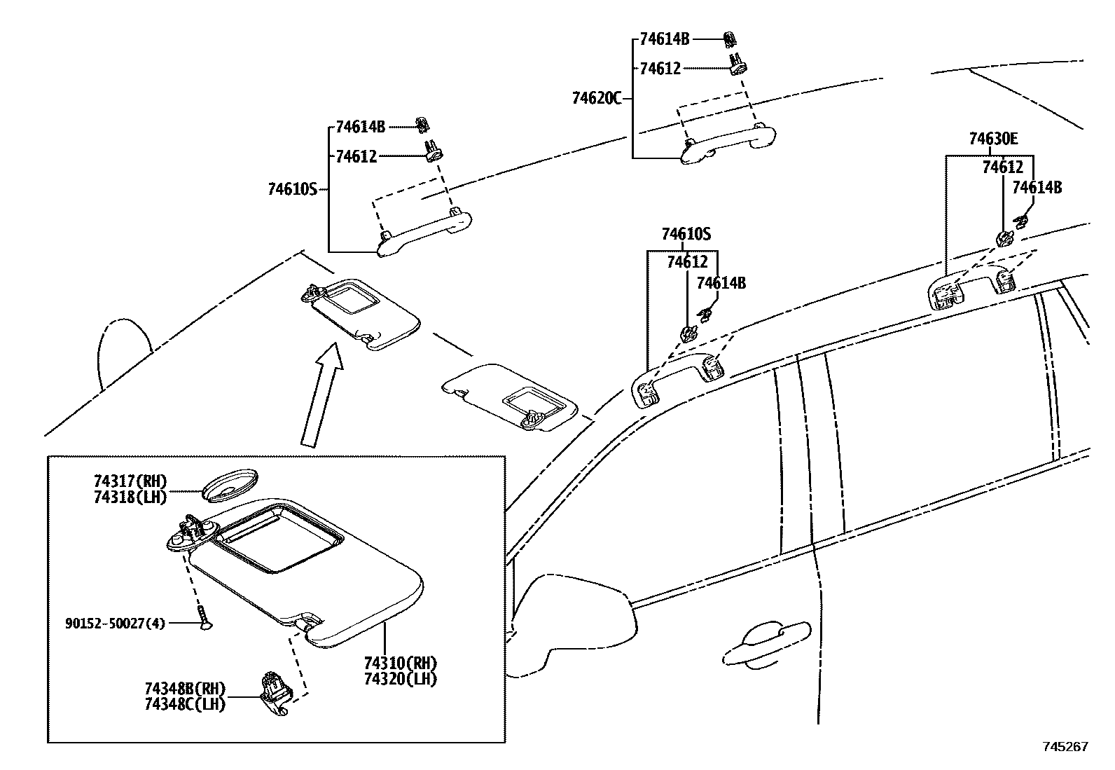7401 — ARMREST & VISOR