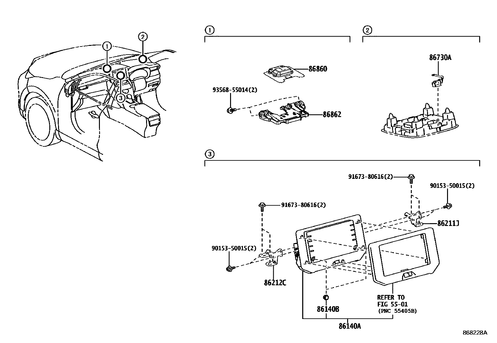 8603 — NAVIGATION & FRONT MONITOR DISPLAY