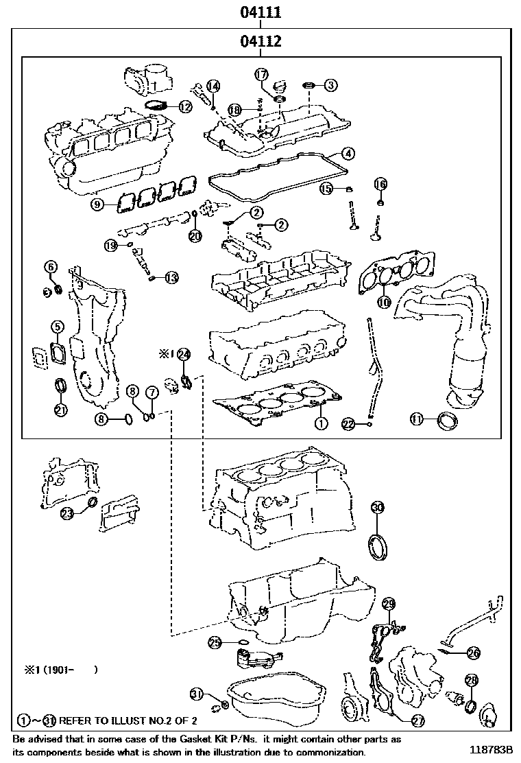 1103 — ENGINE OVERHAUL GASKET KIT