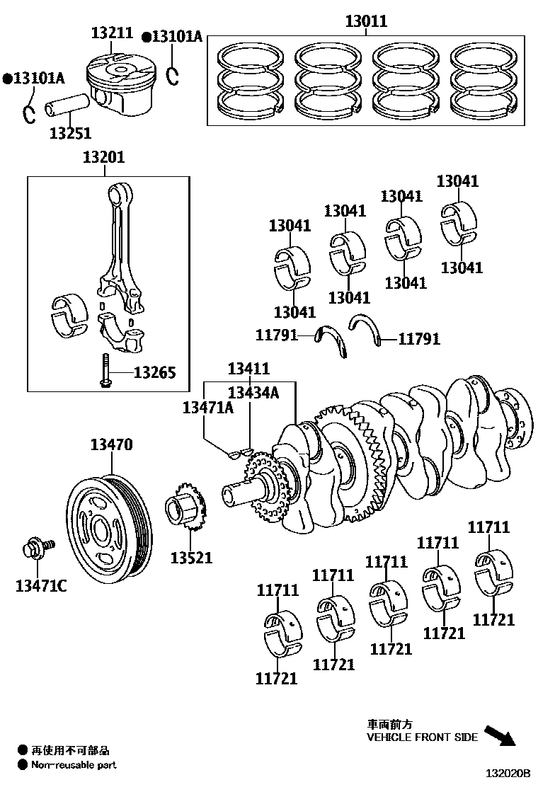 1301 — CRANKSHAFT & PISTON