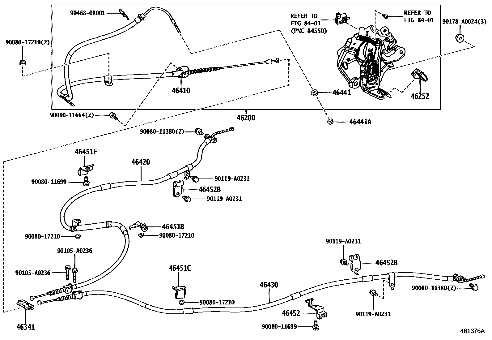 4601 — PARKING BRAKE & CABLE