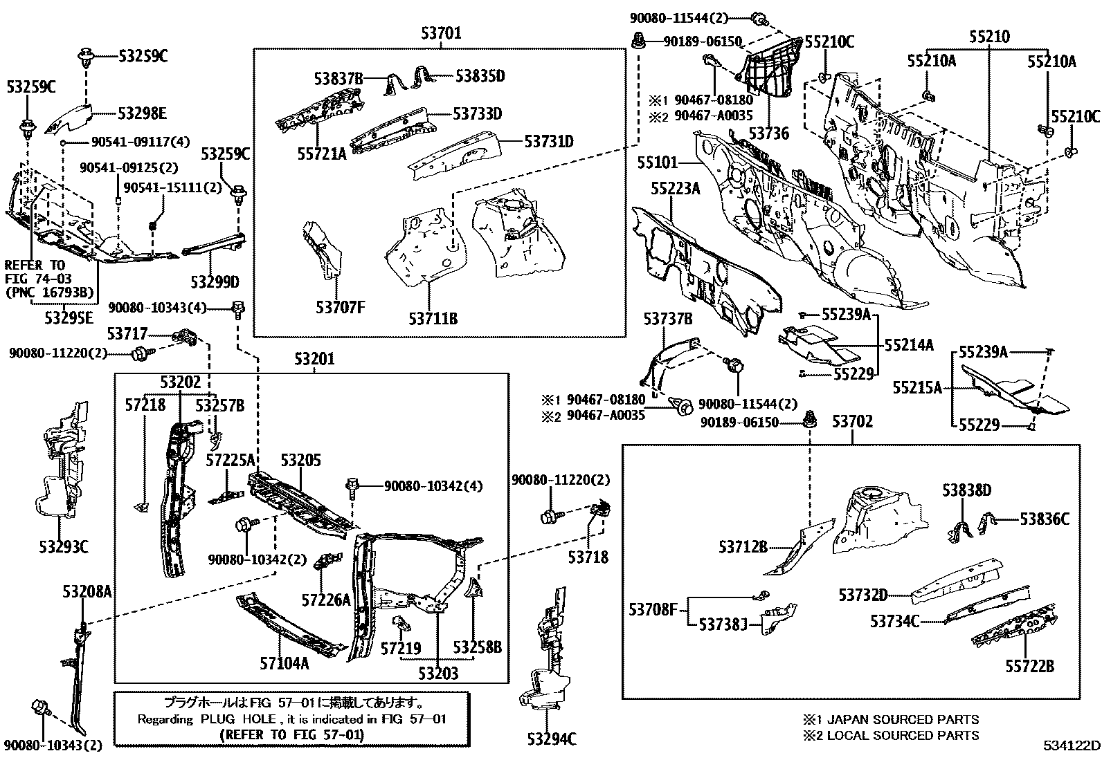 5304 — FRONT FENDER APRON & DASH PANEL