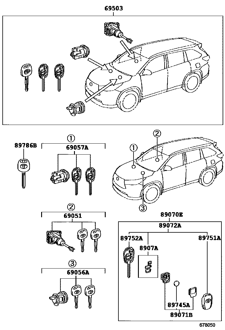 6712 — LOCK CYLINDER SET