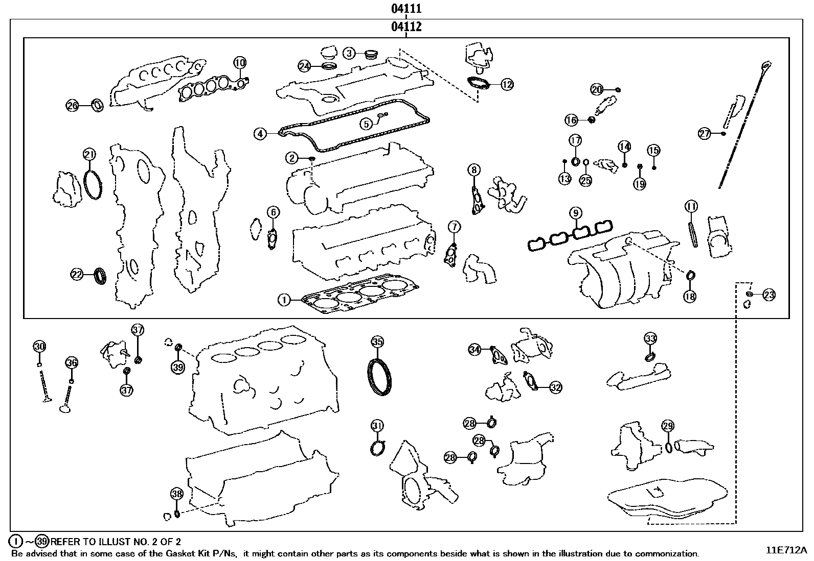 1103 — ENGINE OVERHAUL GASKET KIT