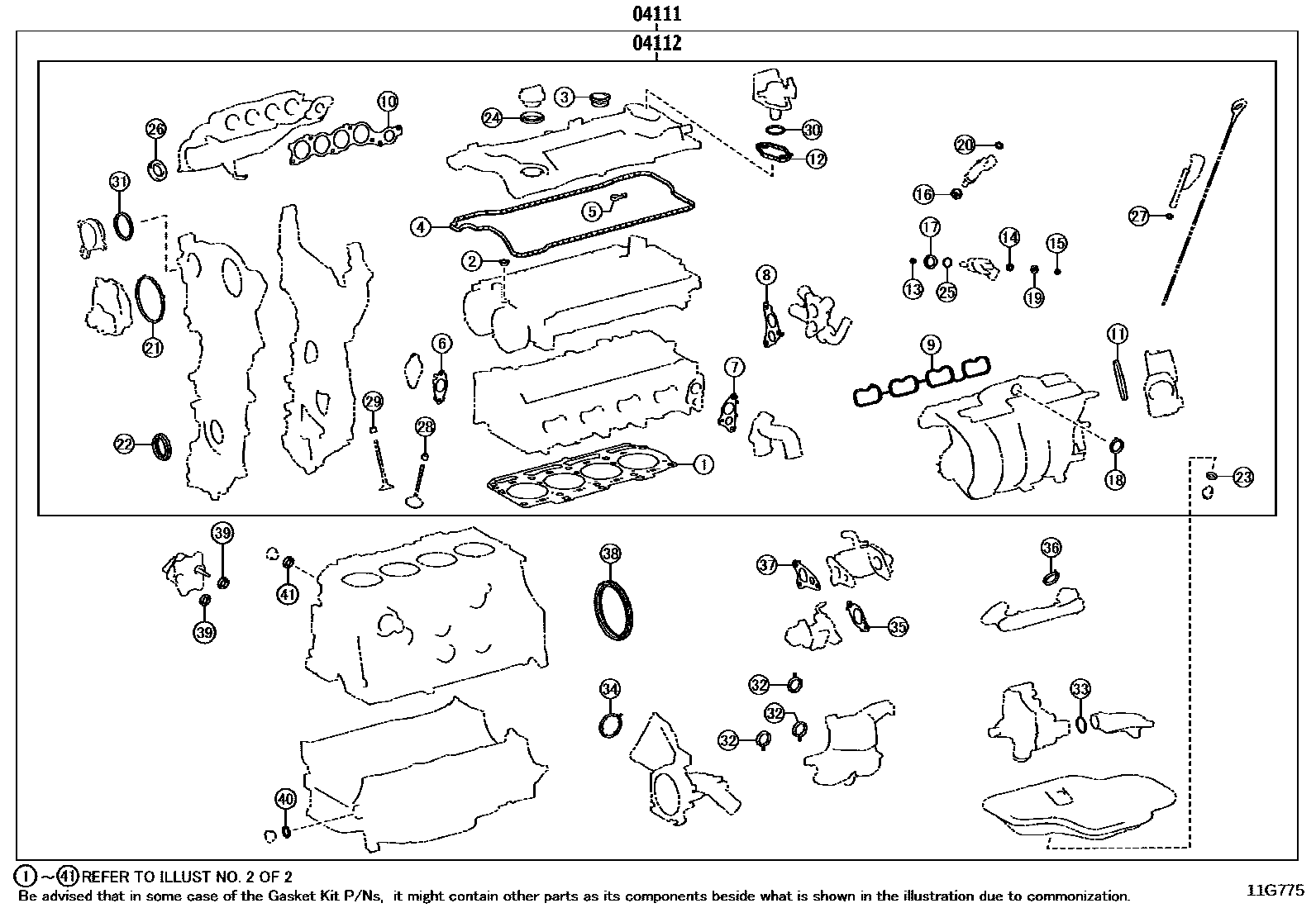 1103 — ENGINE OVERHAUL GASKET KIT