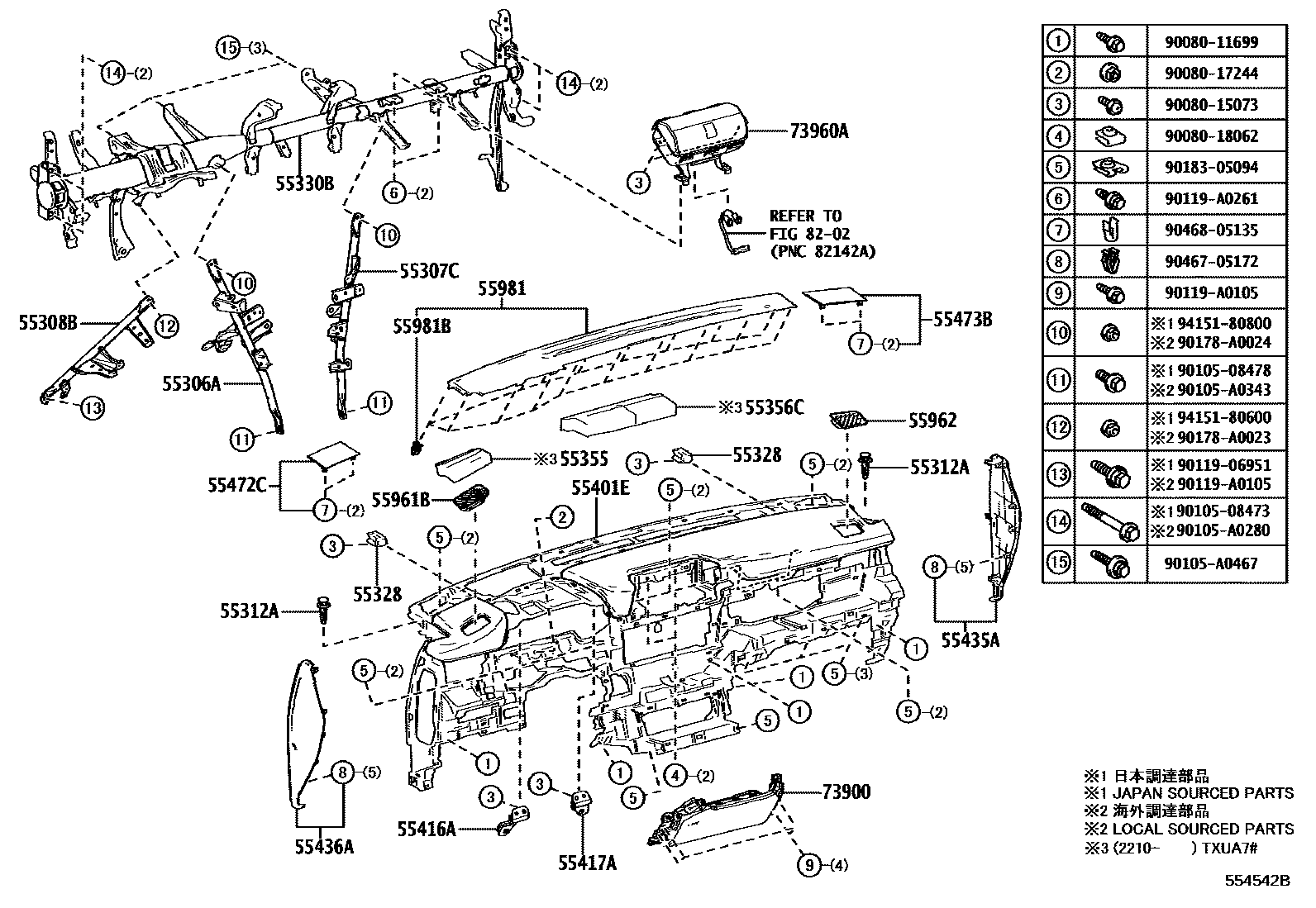 5501 — INSTRUMENT PANEL & GLOVE COMPARTMENT