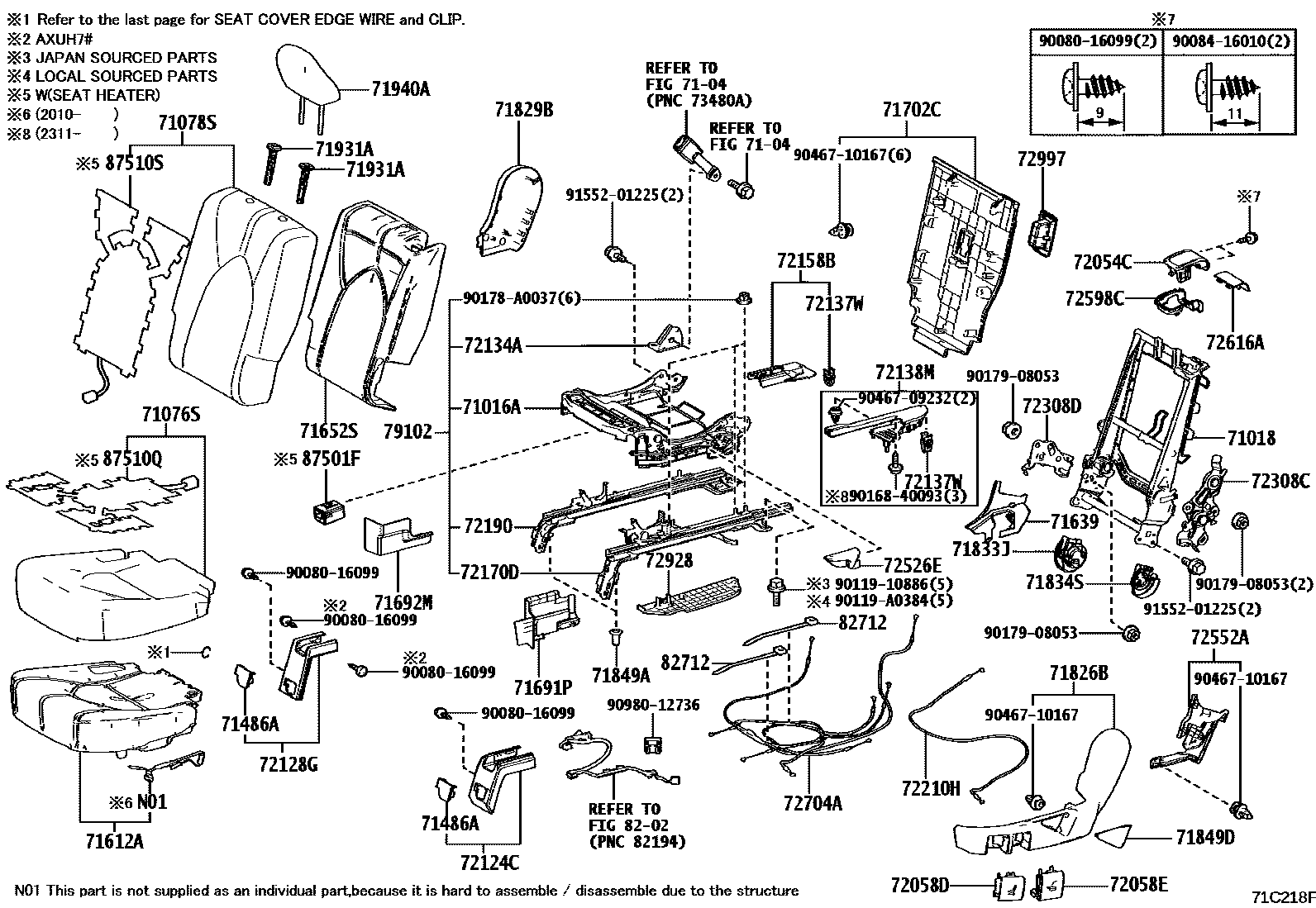 7102 — REAR SEAT & SEAT TRACK