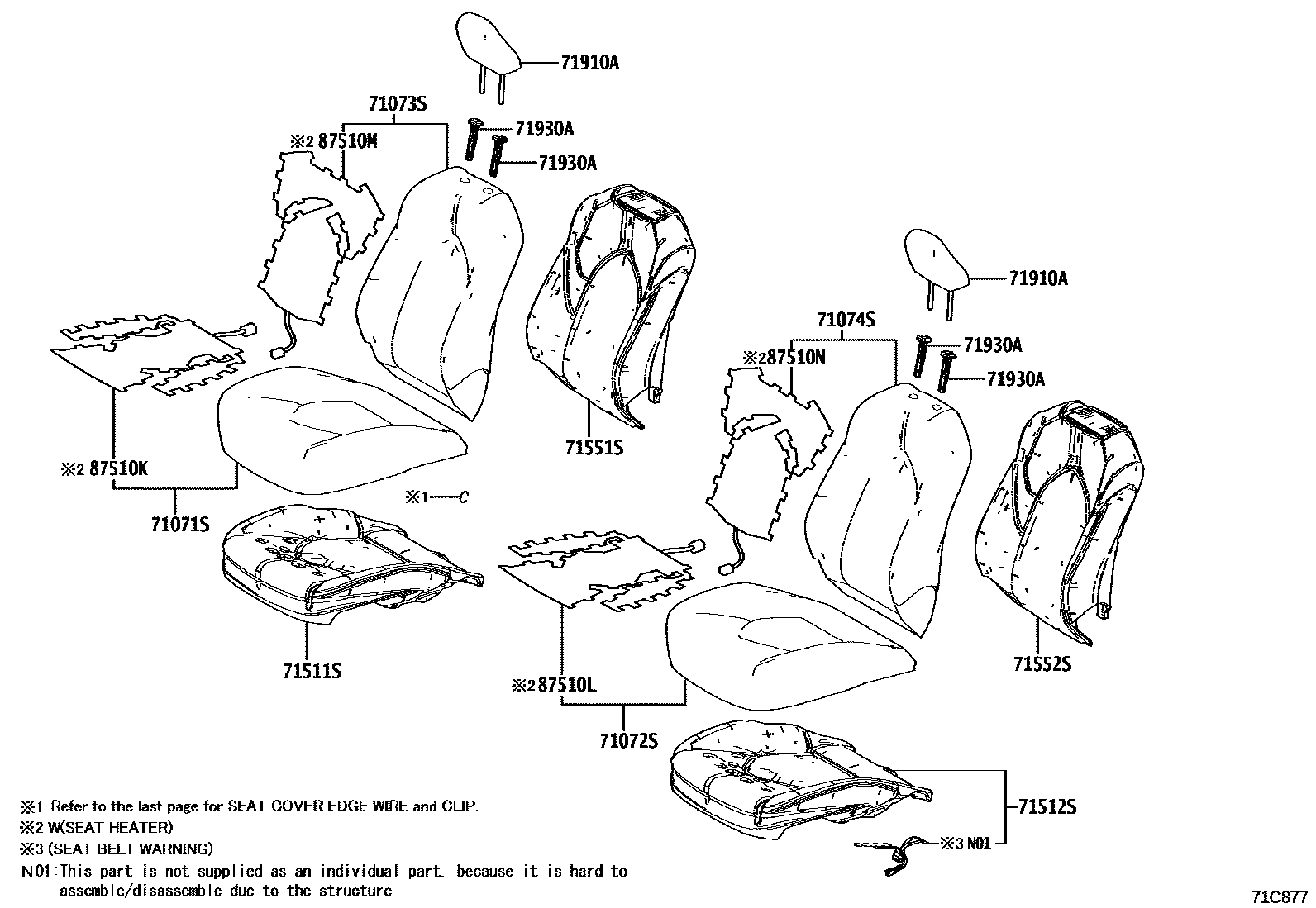 7101 — FRONT SEAT & SEAT TRACK