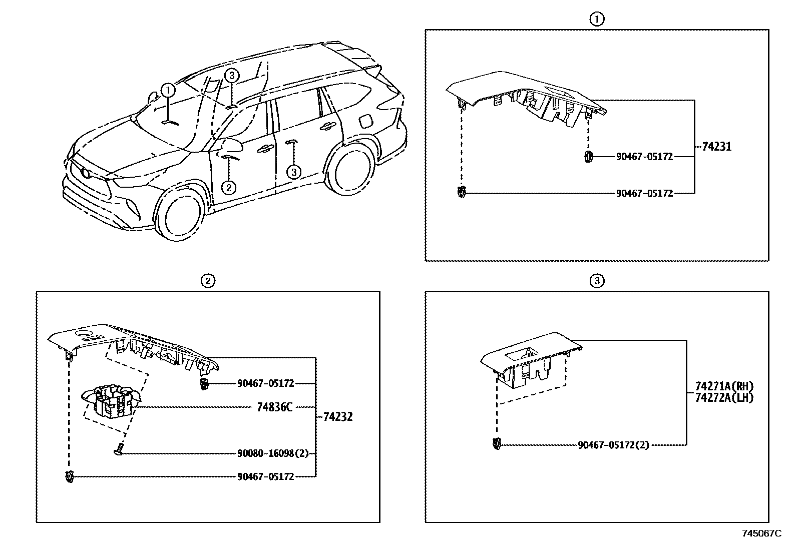 7401 — ARMREST & VISOR