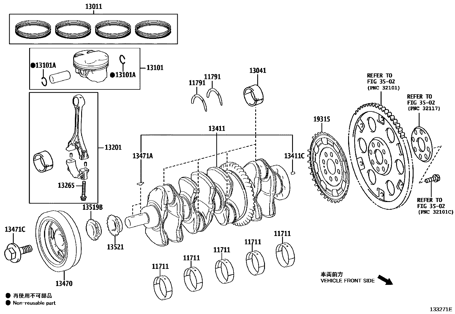 1301 — CRANKSHAFT & PISTON
