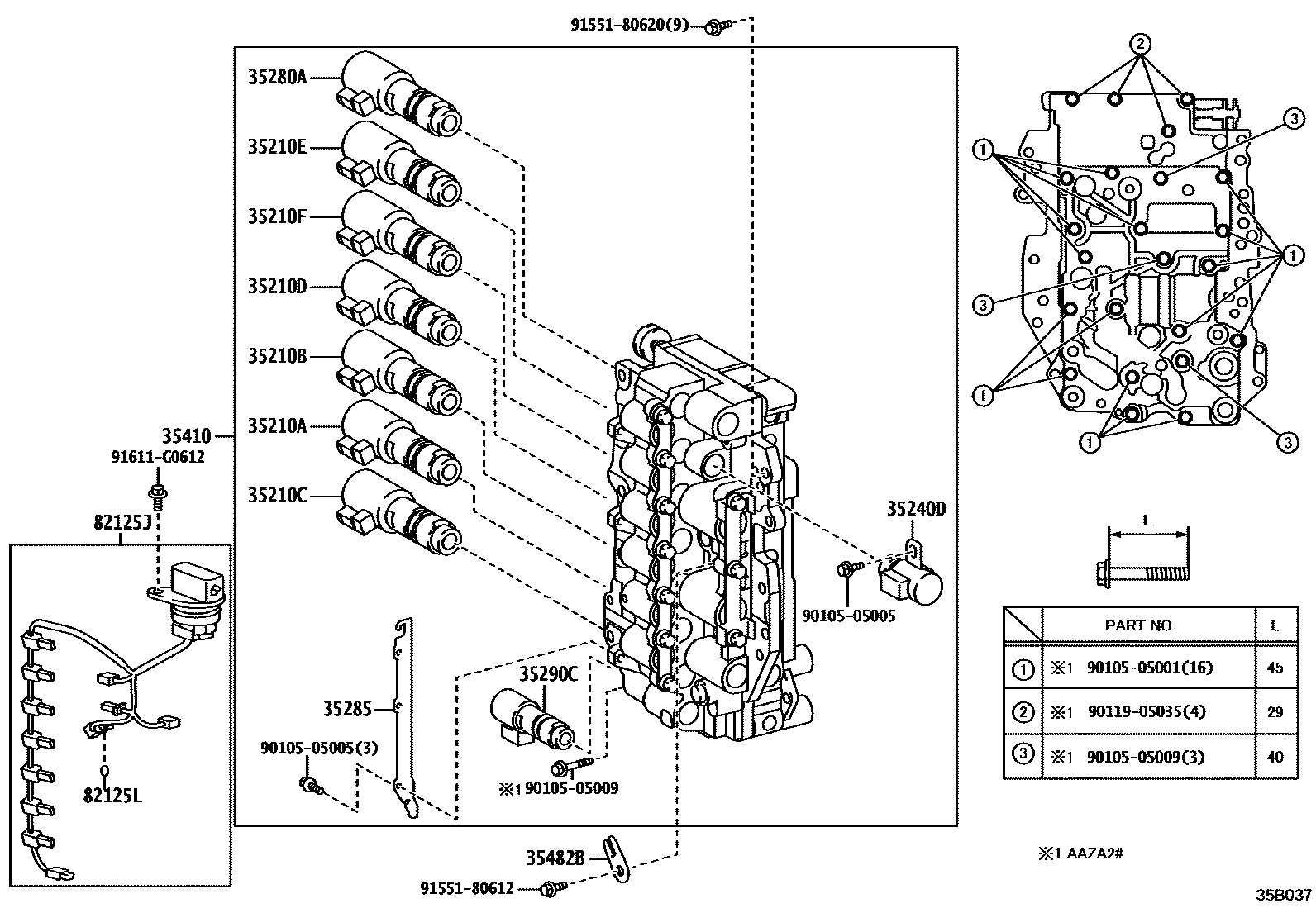 3512 — VALVE BODY & OIL STRAINER (ATM)