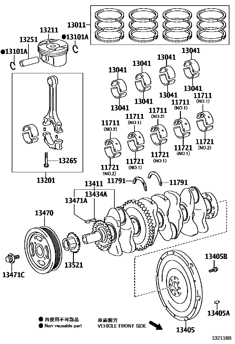 1301 — CRANKSHAFT & PISTON