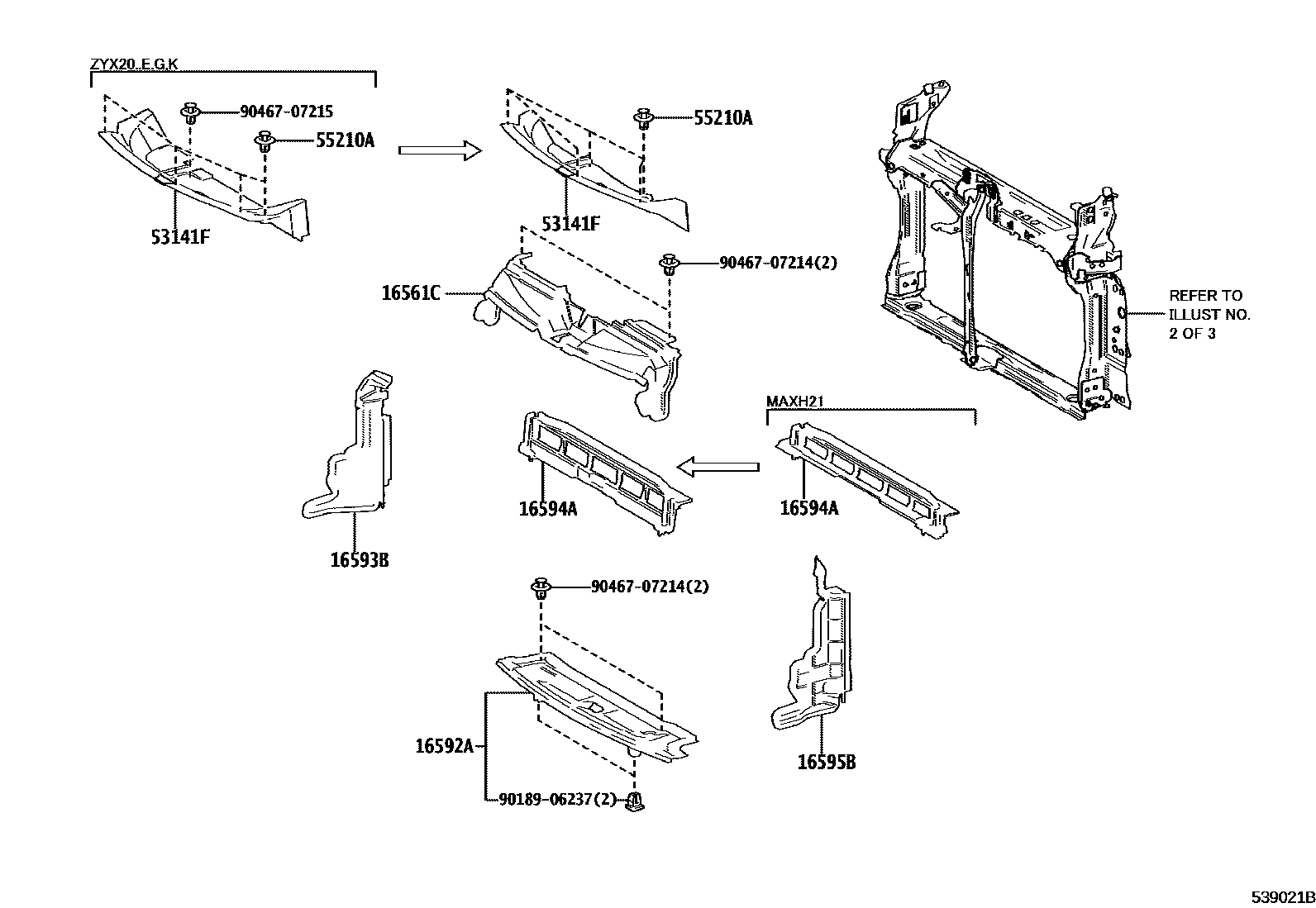 5304 — FRONT FENDER APRON & DASH PANEL