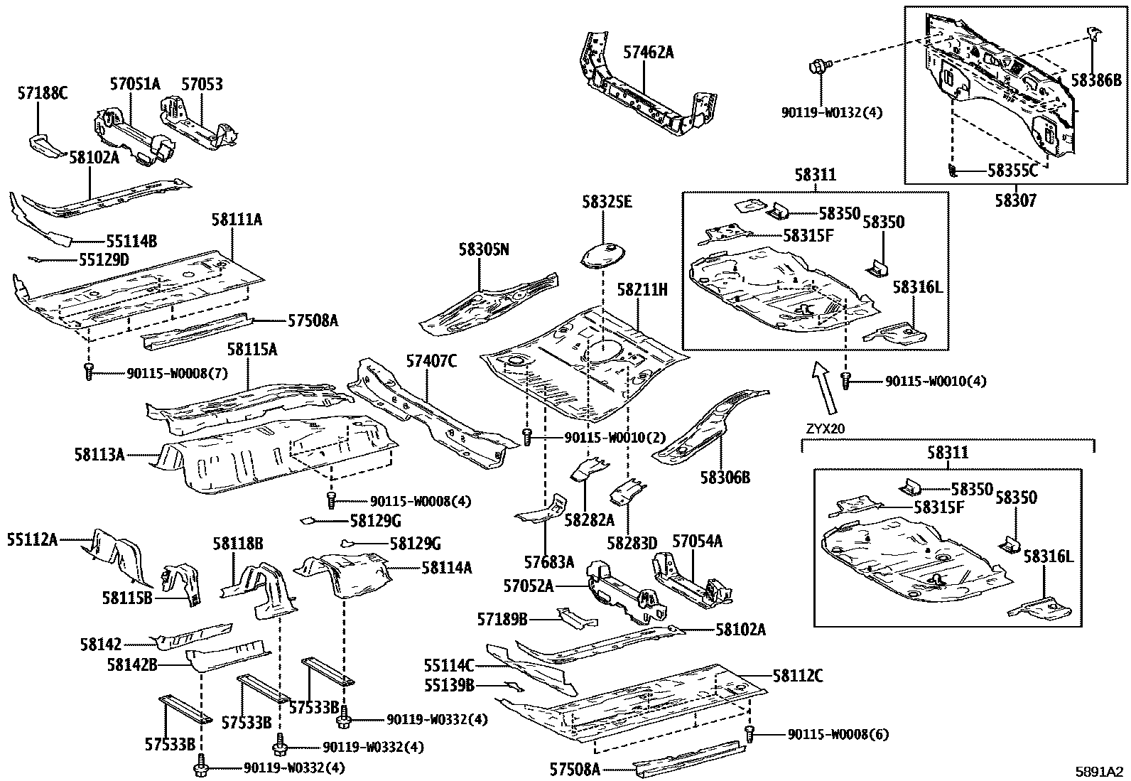 5801 — FLOOR PAN & LOWER BACK PANEL